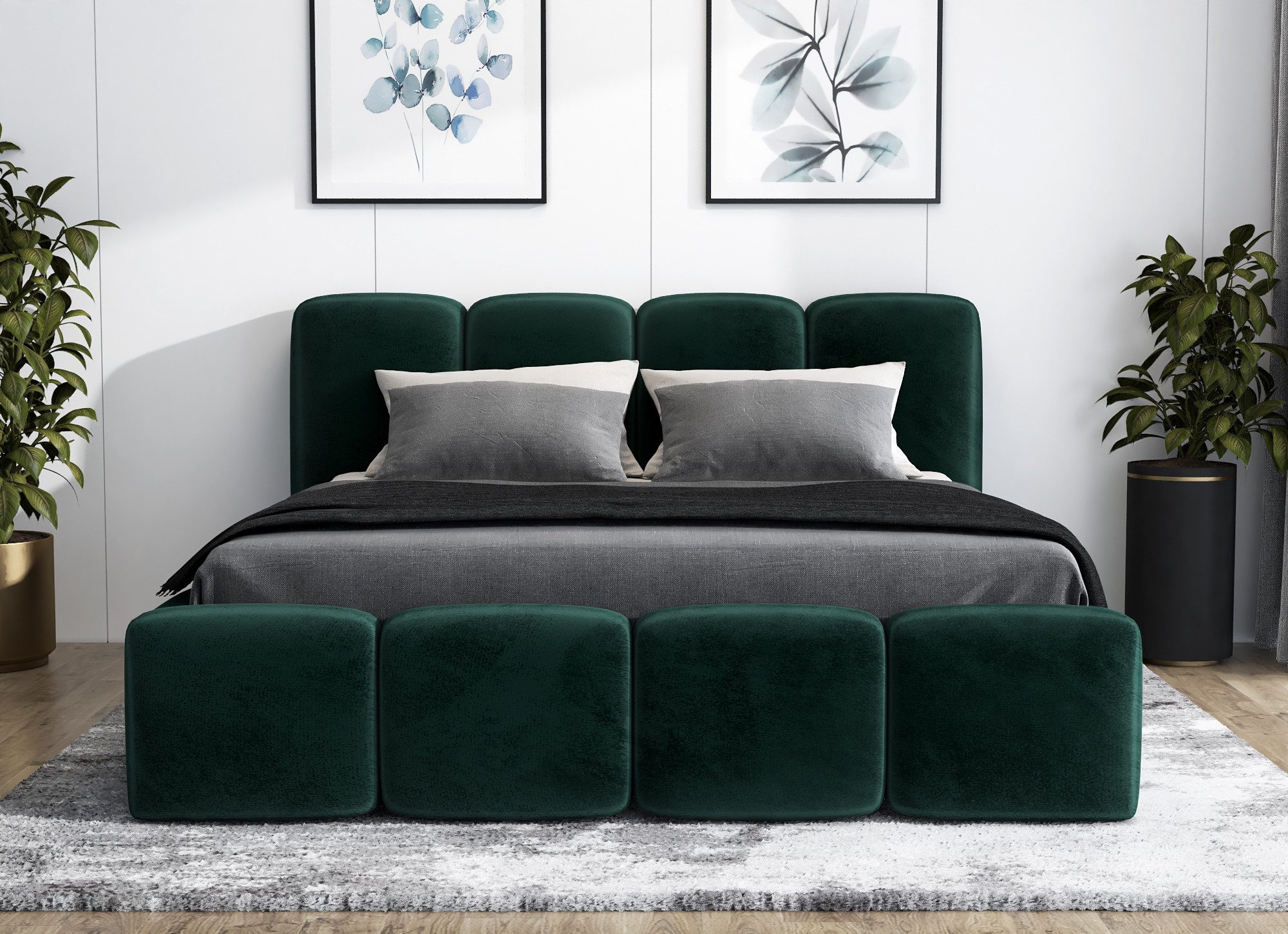 A&J MöbelLand GmbH Polsterbett DANA mit Matratze, Lattenrost und Bettkasten günstig online kaufen