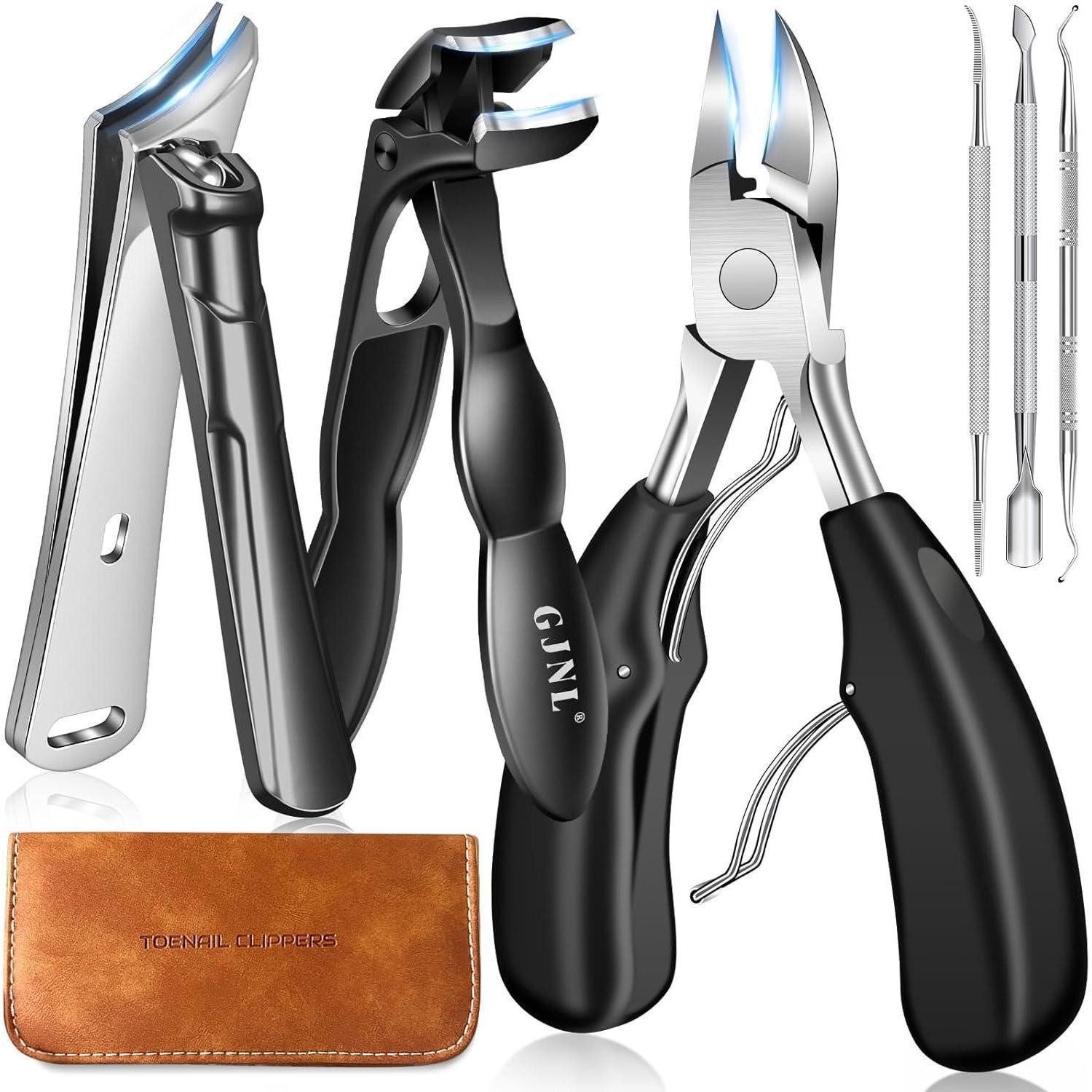 GJNL Nagelknipser-Set Nagelknipser für dicke Nägel, 2025 Angled Head Toe Nail