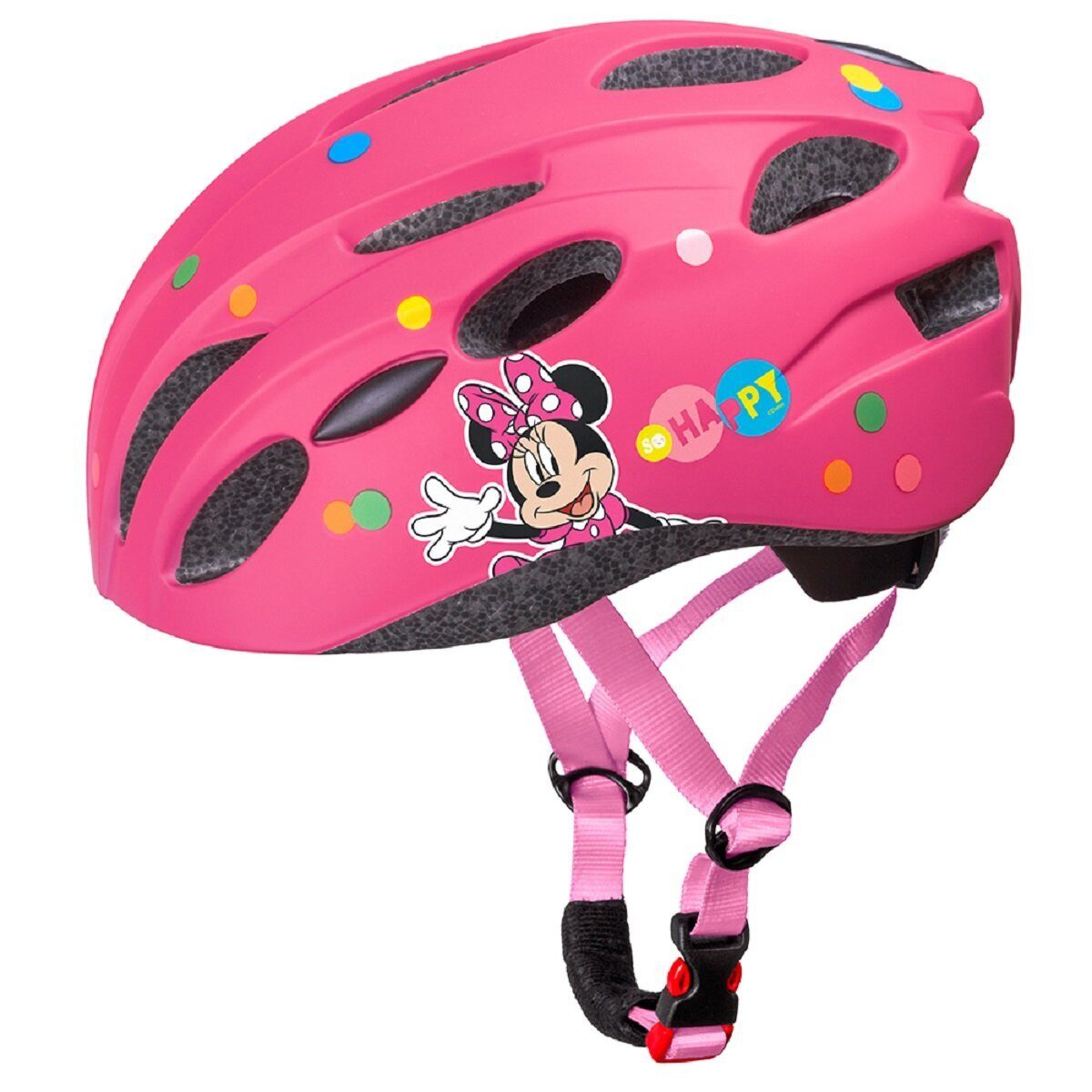 Disney Minnie Mouse Kinderfahrradhelm Fahrradhelm für Mädchen Minnie, leicht, sicher, Größe M (52-56cm)