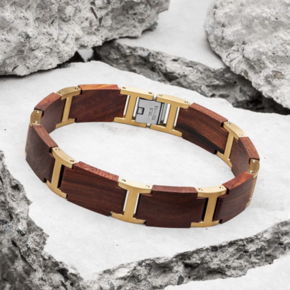 Holzwerk Gliederarmband Designer Holz Armband, Navaho Armkette, Holz Unikate inkl. Armbandkürzer, ideal als Geschenk