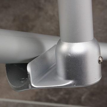 Duschvorhangstange Duschvorhangstangen-Stütze Chrom 55 x 2,5 x 2,5 cm, Ridder, Aluminium