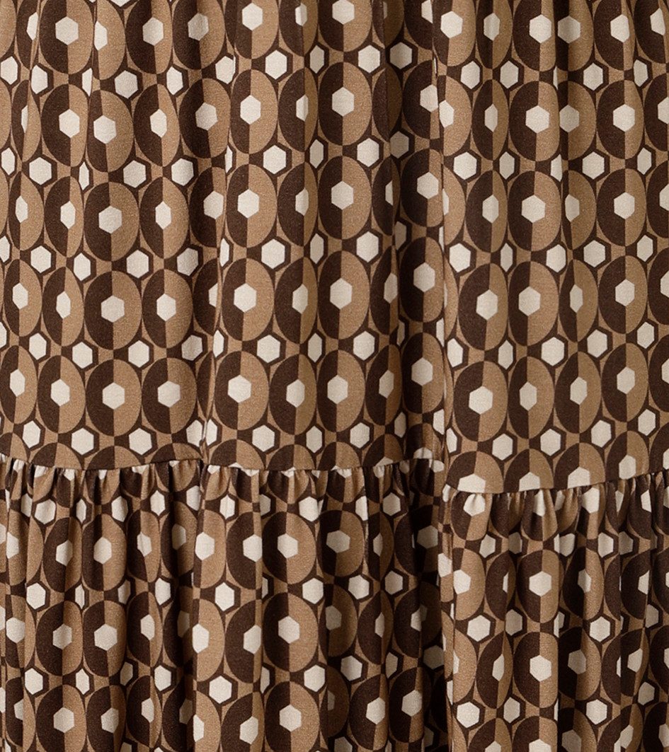 Aniston CASUAL Jerseykleid mit farbharmonischem Retro-Muster