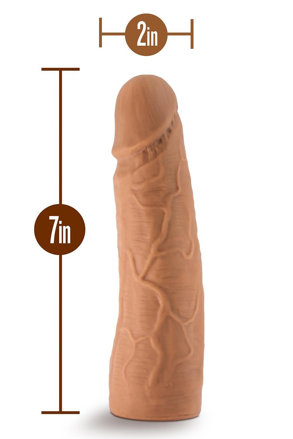 Blush Dildo Lock On Dynamite 7Inch Dildo With Suction Cup Adapter Mocha 17,7cm