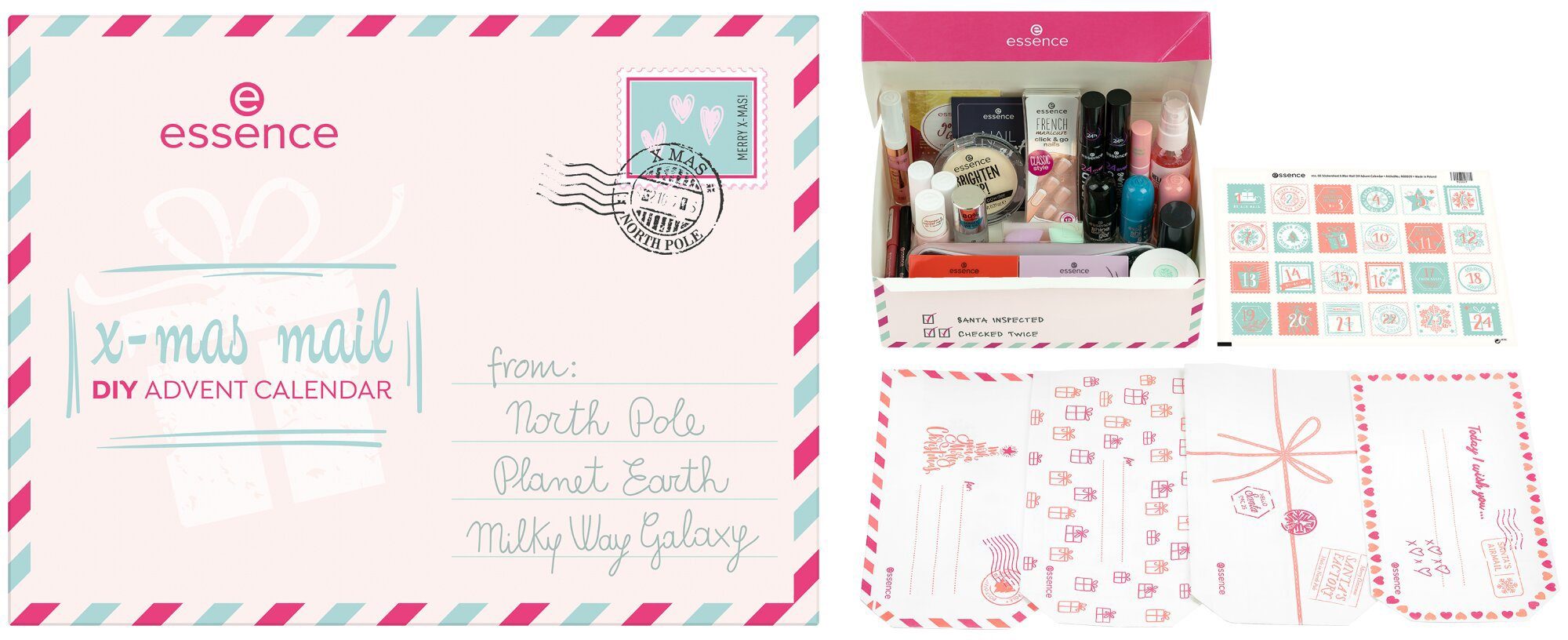 DIY Essence ADVENT x-mas 24-tlg) mail (Set, Adventskalender CALENDAR