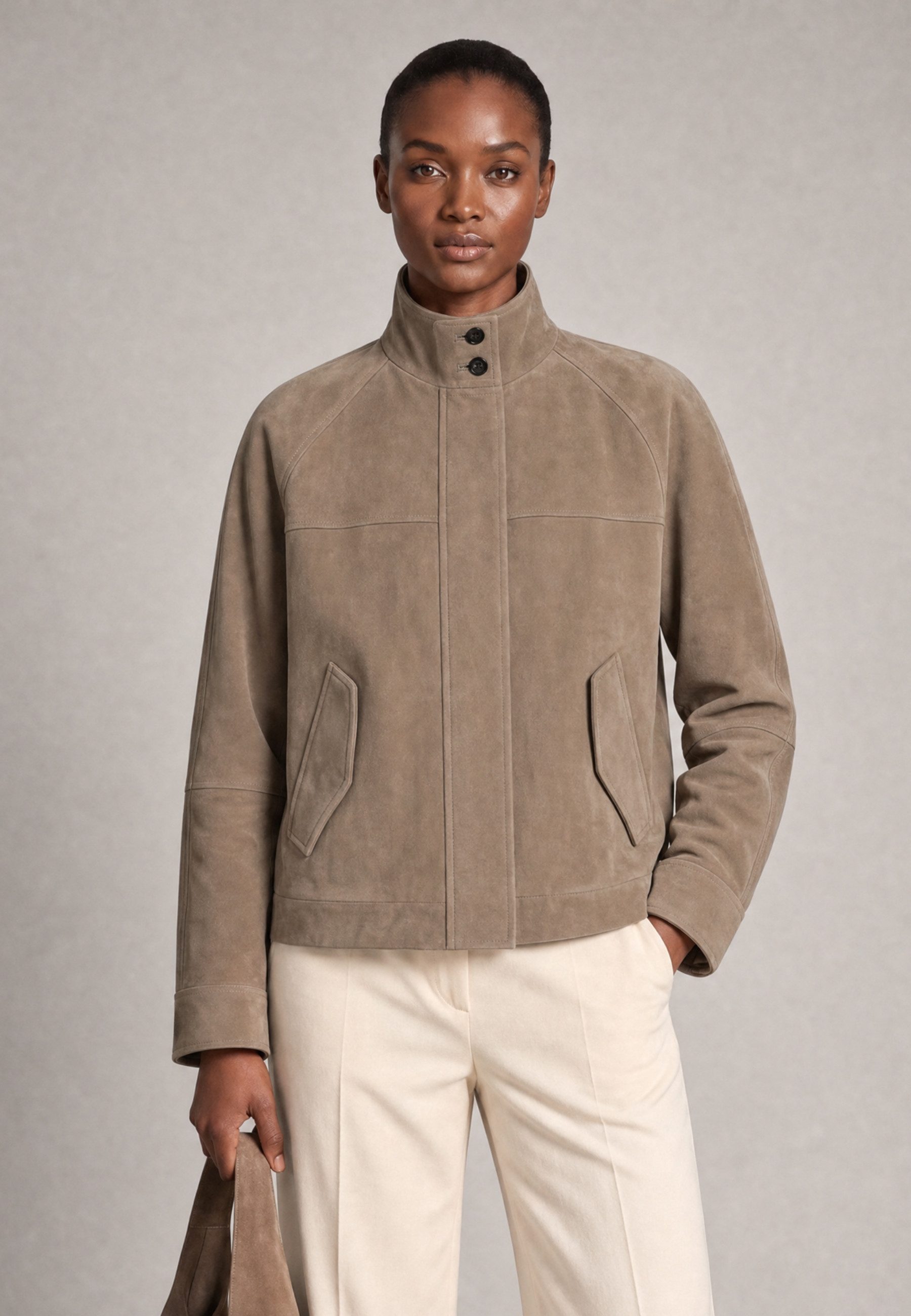 RICANO Lederjacke Adriana Handgefertigt aus echtem Leder