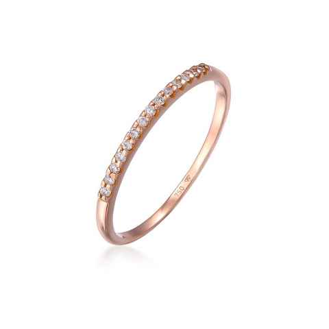 Elli DIAMONDS Verlobungsring Verlobung Diamanten (0.07 ct) Edel 750 Roségold