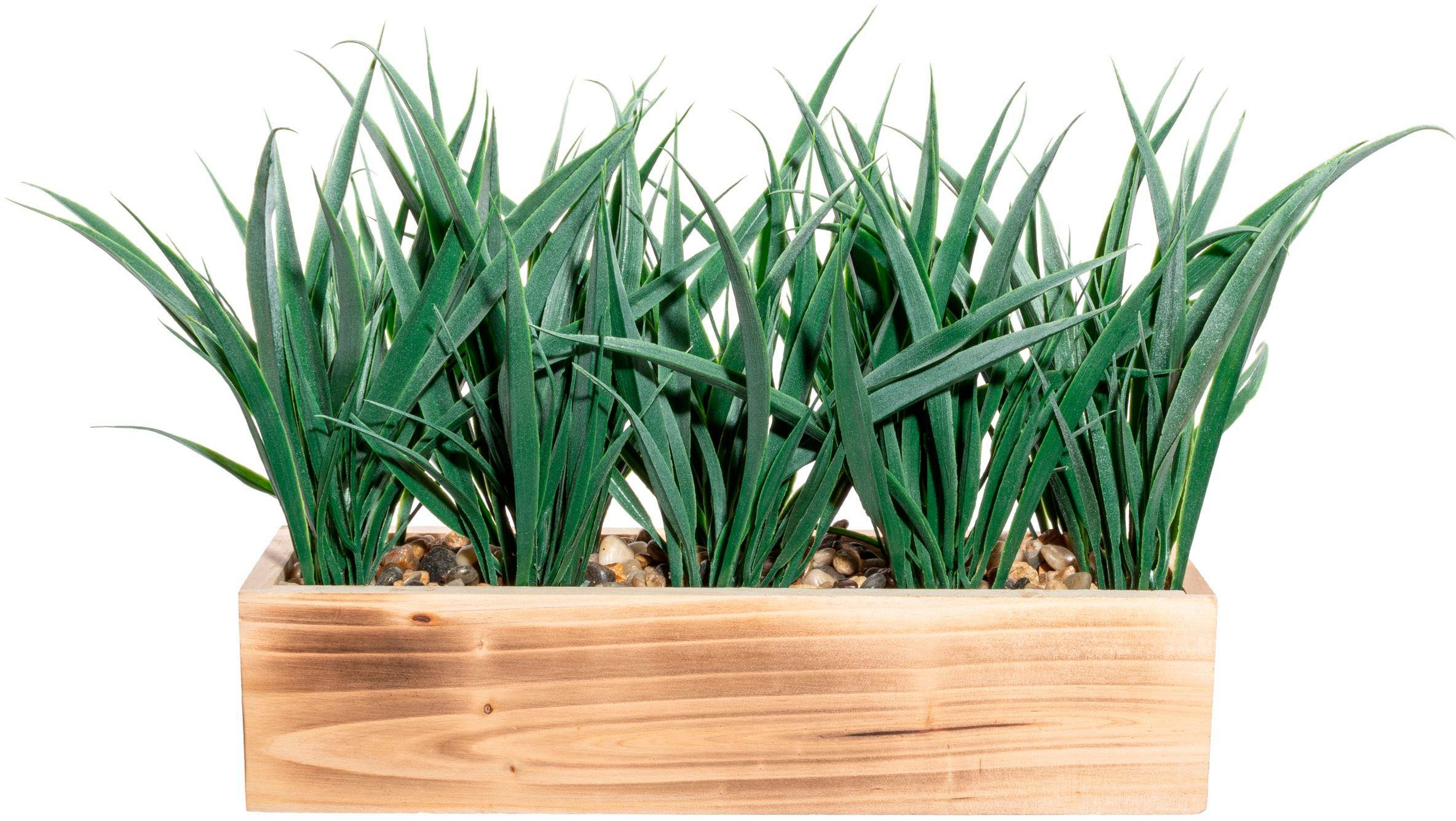 Kunstgras Holzkasten mit Gras Gras, Creativ günstig online kaufen