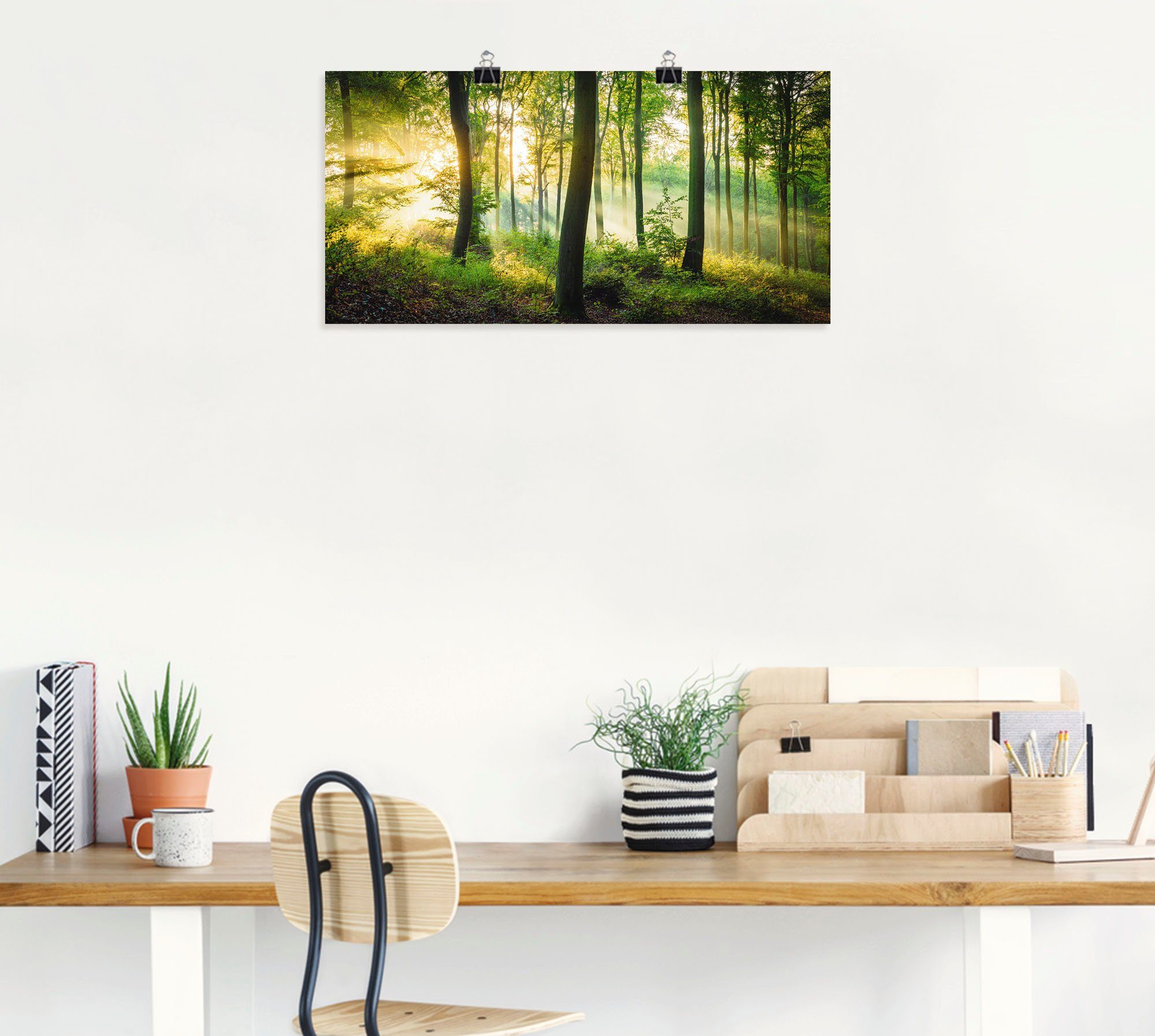 Wald II, (1 Herbst Leinwandbild, Waldbilder versch. St), Artland oder Wandaufkleber Alubild, als Wandbild im in Größen Poster