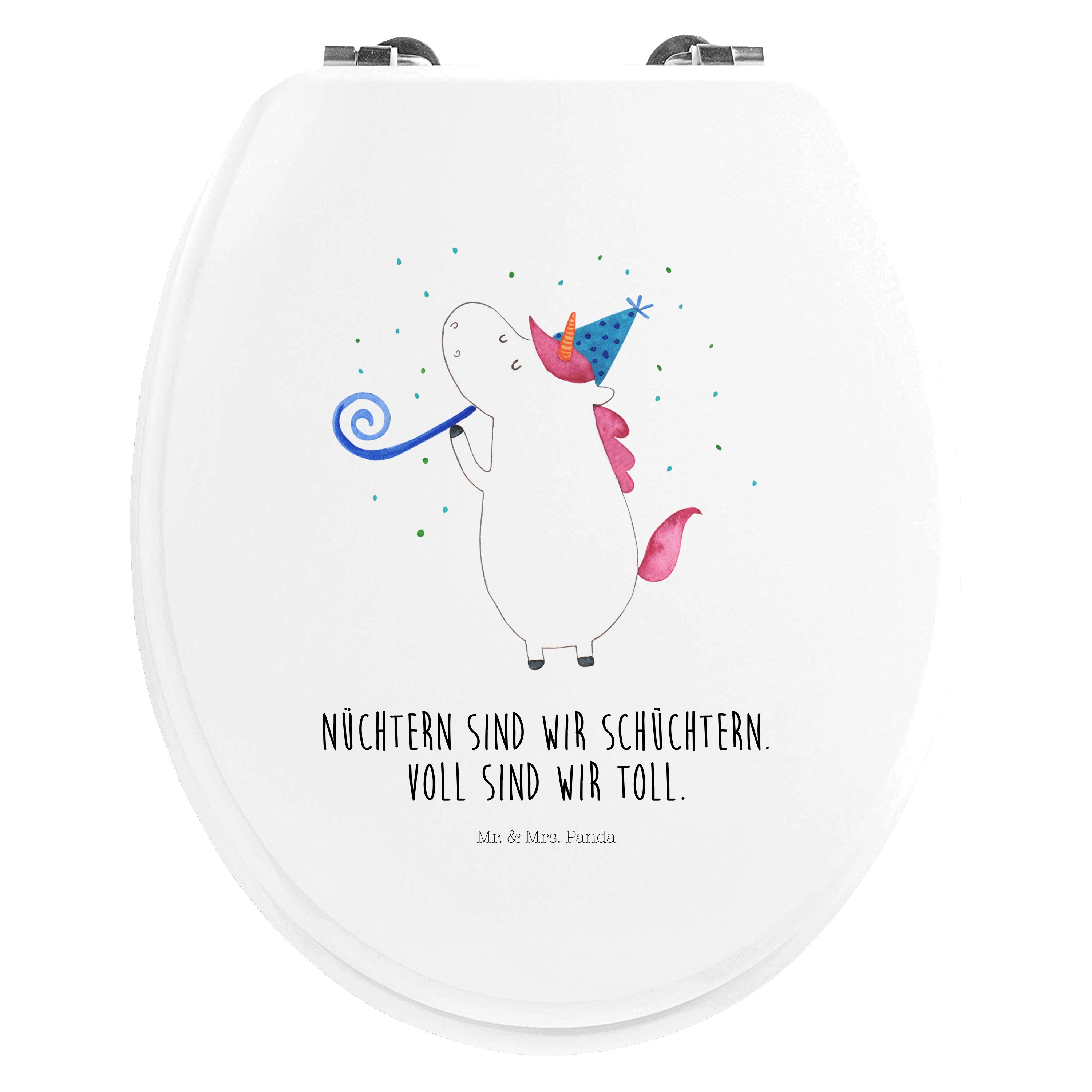 WC-Sitz Einhorn Party - Weiß - Geschenk, Toilettendeckel, WC-Sitz, Toilette