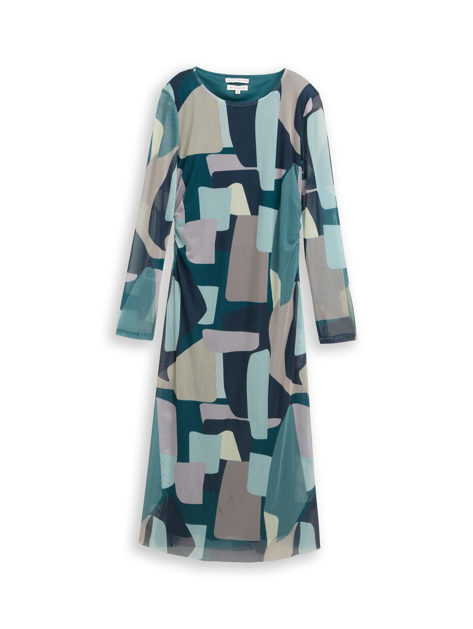 TOM TAILOR Sommerkleid Kleider & Jumpsuits Mesh Midi-Kleid mit Muster