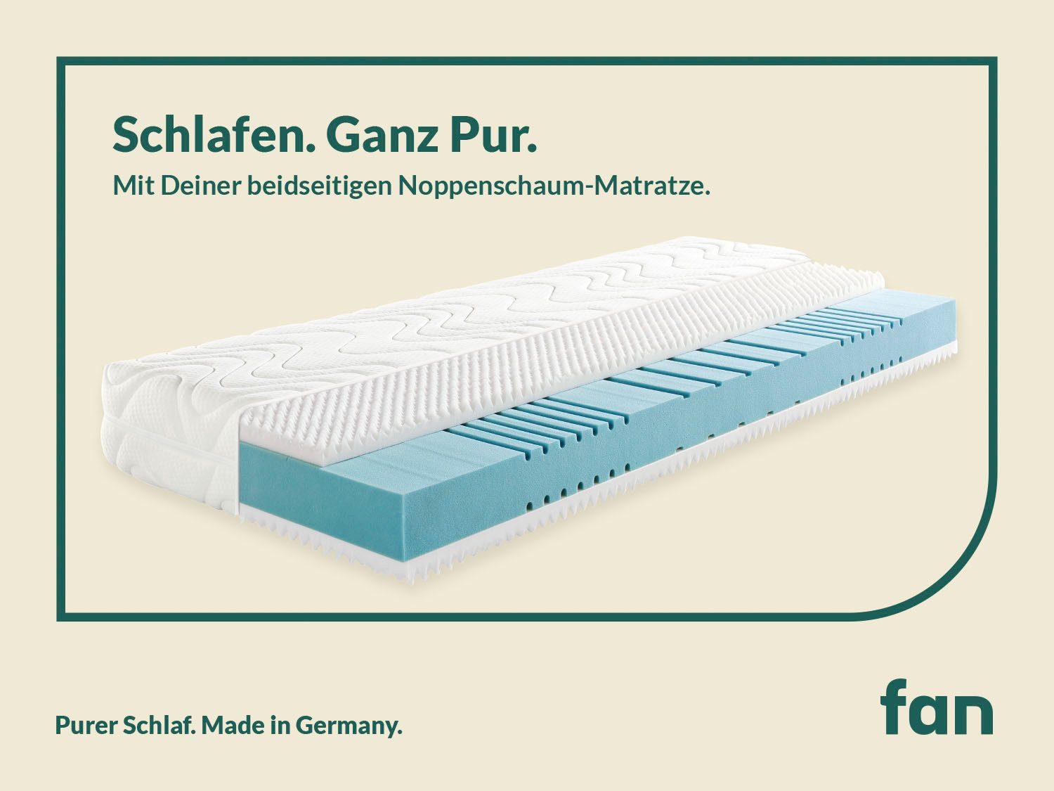 Kaltschaummatratze fan 7-Zonen-Kaltschaummatratze mit Noppenschaumauflage, fan, 23 cm hoch, (1-tlg), Matratze 90x200, 140x200 & weitere Größen, mit Schulterentl – Bild 2 von 5