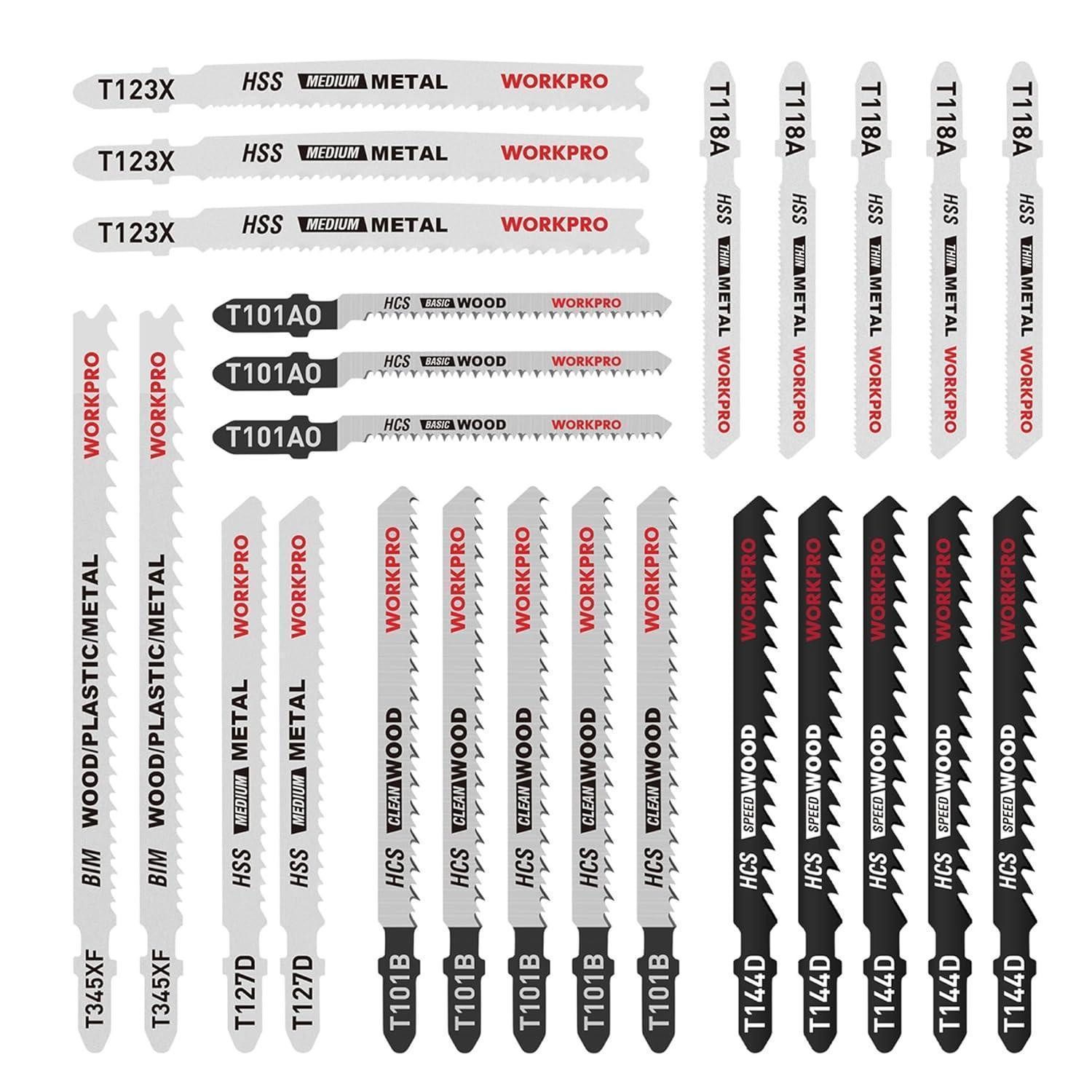LuxusKollektion Stichsägeblatt Professionelles 25tlg. Stichsägeblätter Set für Holz, Kunststoff