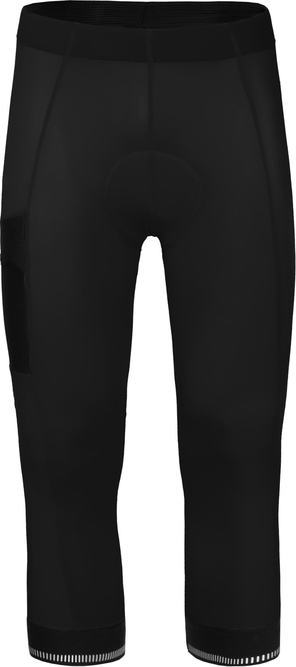 Bergson Fahrradhose KEMI COMFORT Capri (mit Sitzpolster) Herren 3/4 Radhose, bielastisch, tight, Normalgrößen, schwarz