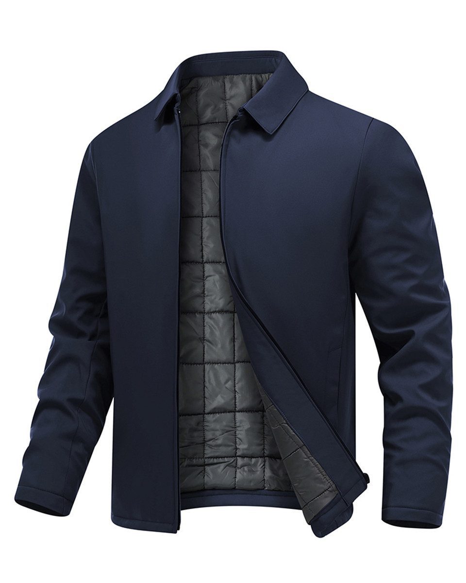Allthemen Winterjacke mit Reißverschluss Bomberjacke Herren gefüttert Übergangsjacke