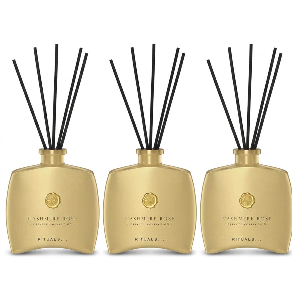 Rituals Duftstäbchen Rituals Cashmere Rose Mini Fragrance Sticks 3er Set (Vorteilspack mit drei Mini Duftstäbchen für kontinuierlichen Raumduft, 1-St)