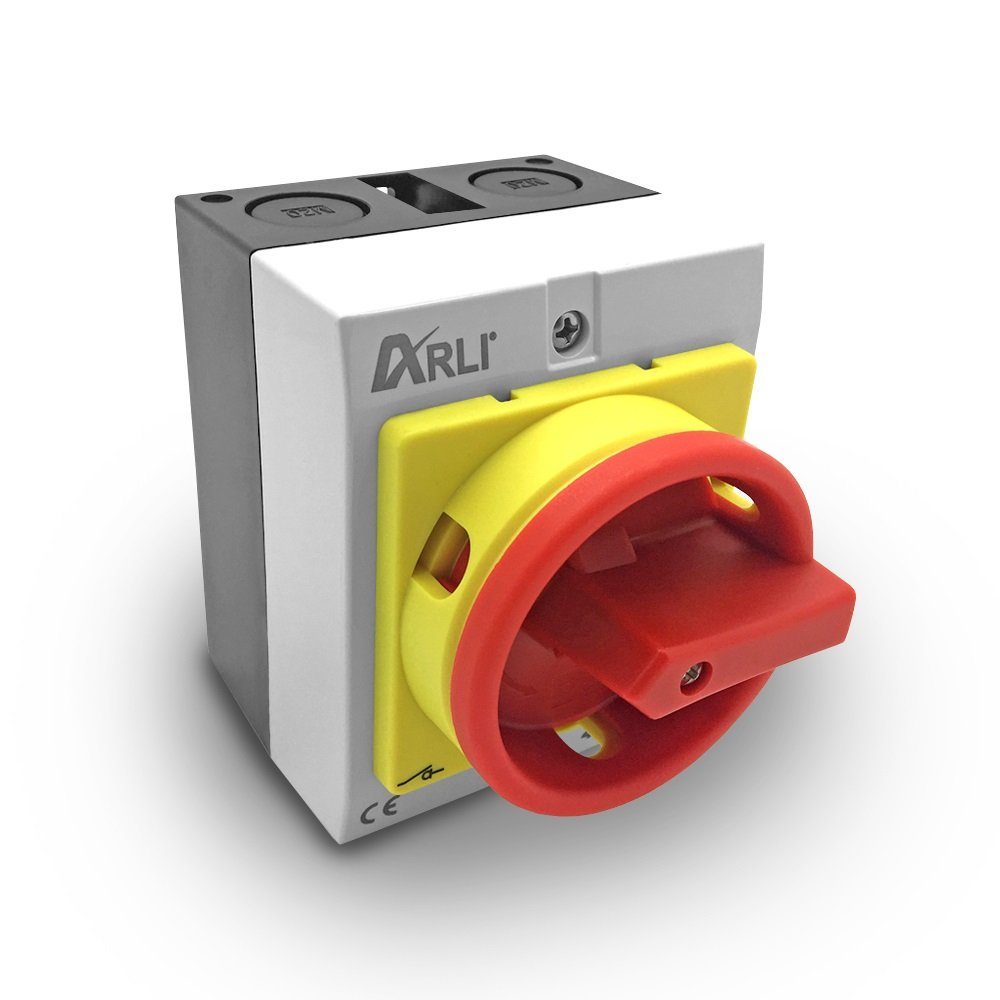 ARLI Schalter ARLI Hauptschalter 16A +10x 4-polig M20 Kabelverschraubungen