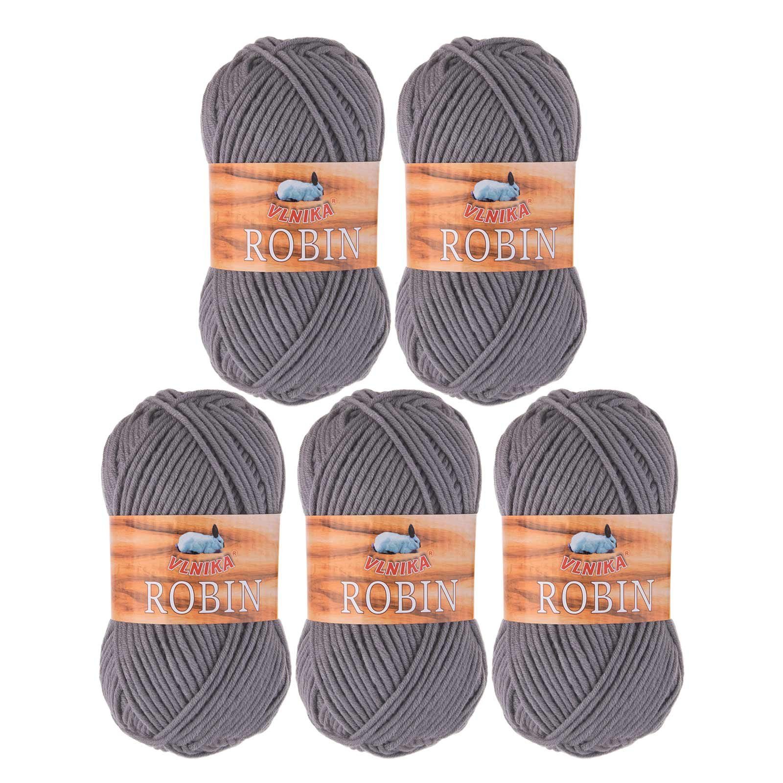 Häkelwolle 0,5 kg Strickgarn Robin Antipilling Winter Handstrickgarn Häkelgarn