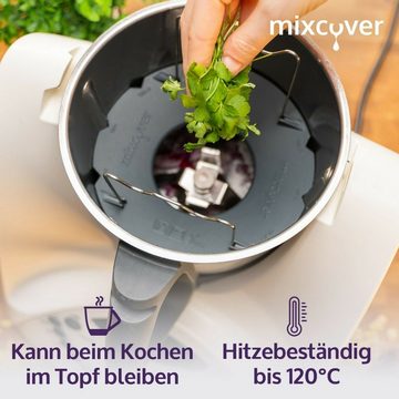 Mixcover Küchenmaschinen-Adapter mixcover Mixtopf Verkleinerung für Thermomix TM31 Häcksel Helfer, Pürieren