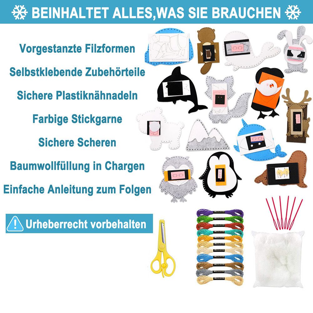 CLTYQ Kreativset Kinder Polar Tier Bastelset -Lernspielzeug Filz,Kreatives günstig online kaufen