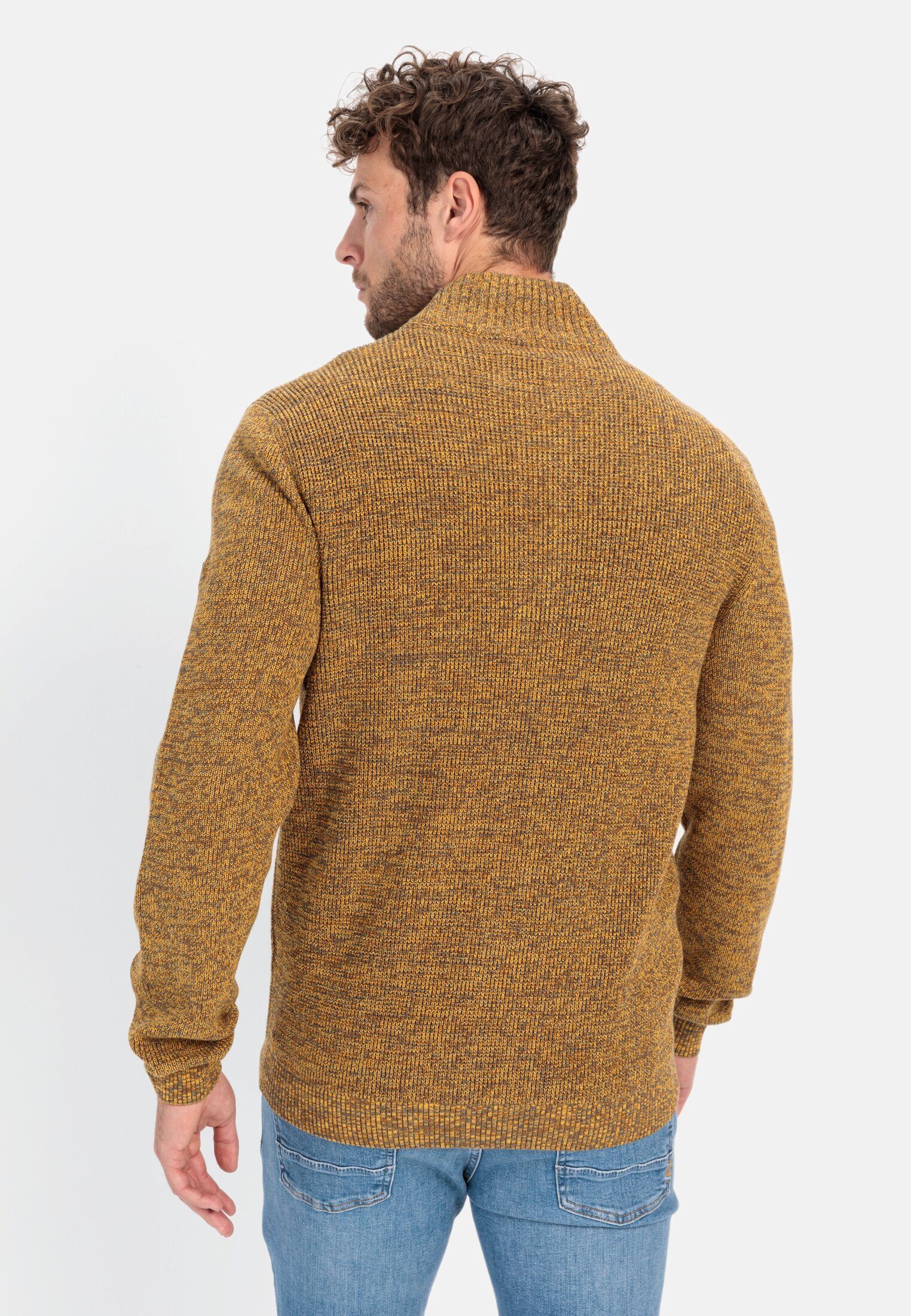 camel active Strickjacke mit Reißverschluss Langarm günstig online kaufen