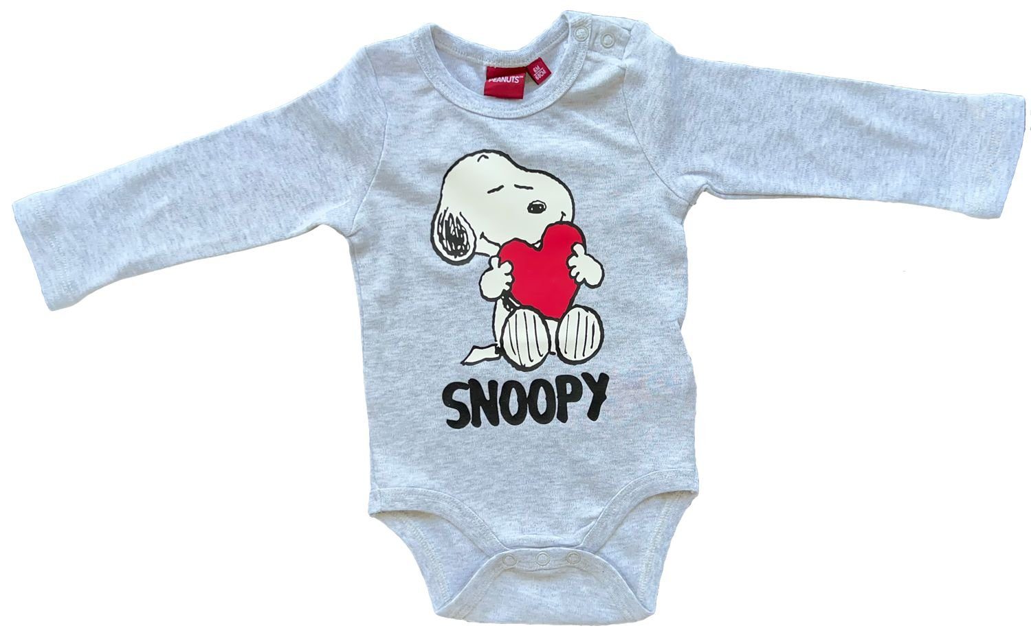 Snoopy Strampler Snoopy Jungen Bodys Strampler Baby Overall 62 68 80 86 92 Hellgrau