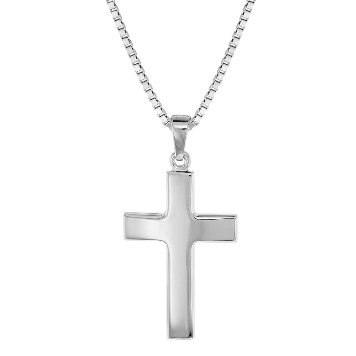 trendor Kreuzkette 08474, für Herren mit Kreuz 27 mm Sterlingsilber 925