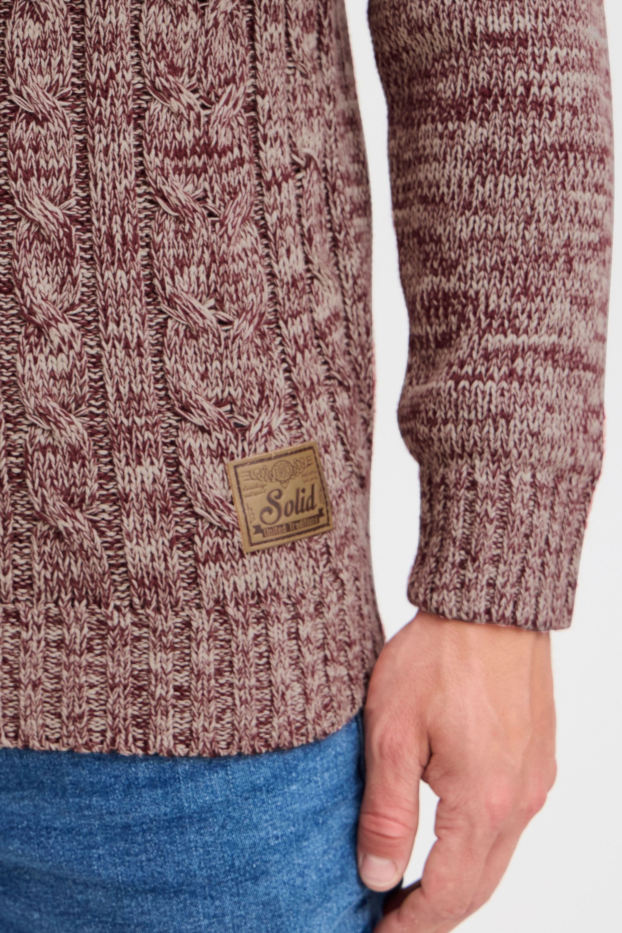 !Solid Strickpullover SDPhilemon Strickpulli mit Zopfstrickmuster