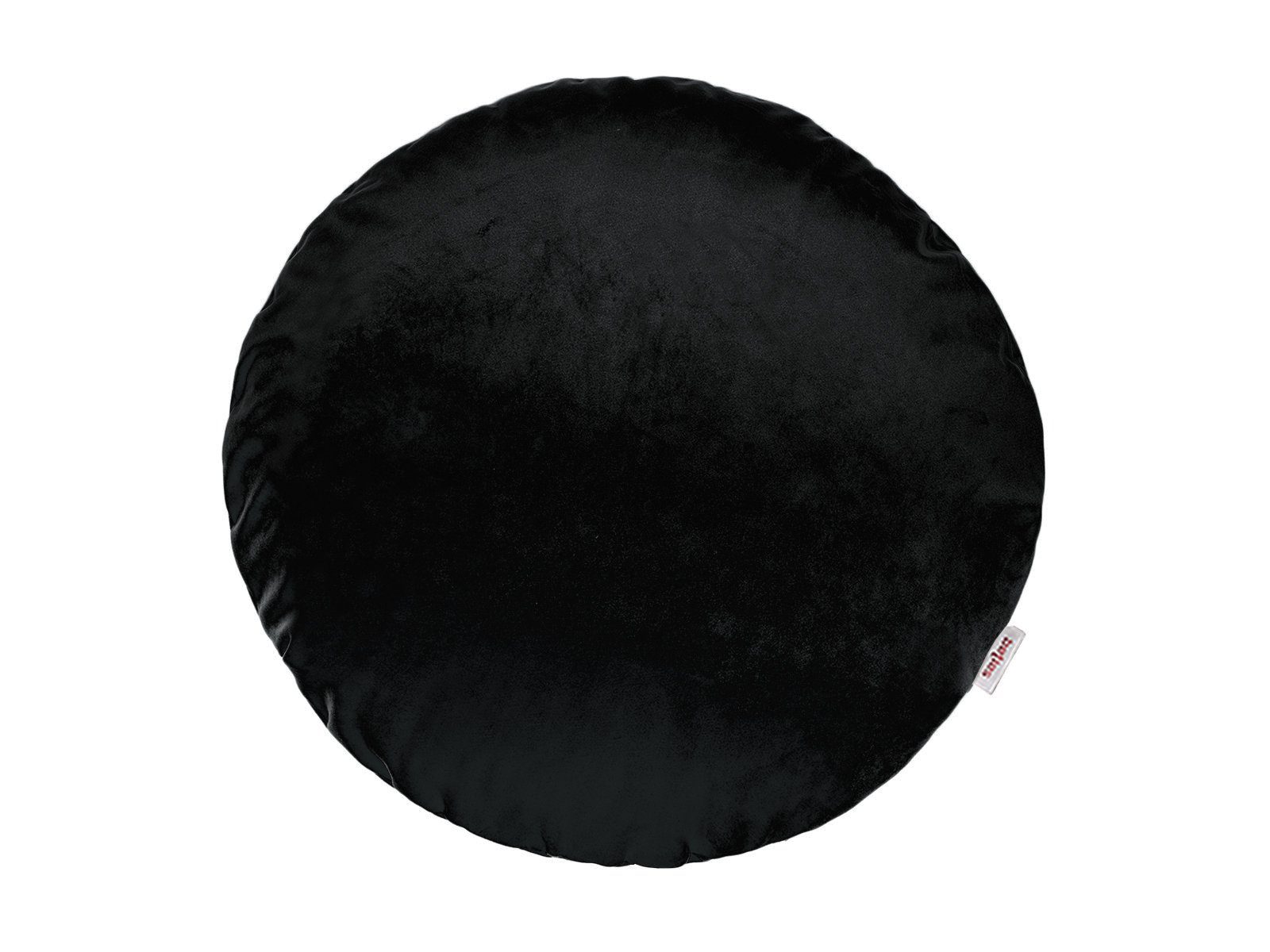 beties Подушкиbezug Samt&Sonders, (1 Stück), Runde Подушкиhülle ca. 40 cm Ø Samtkissen warm und weich Schwarz