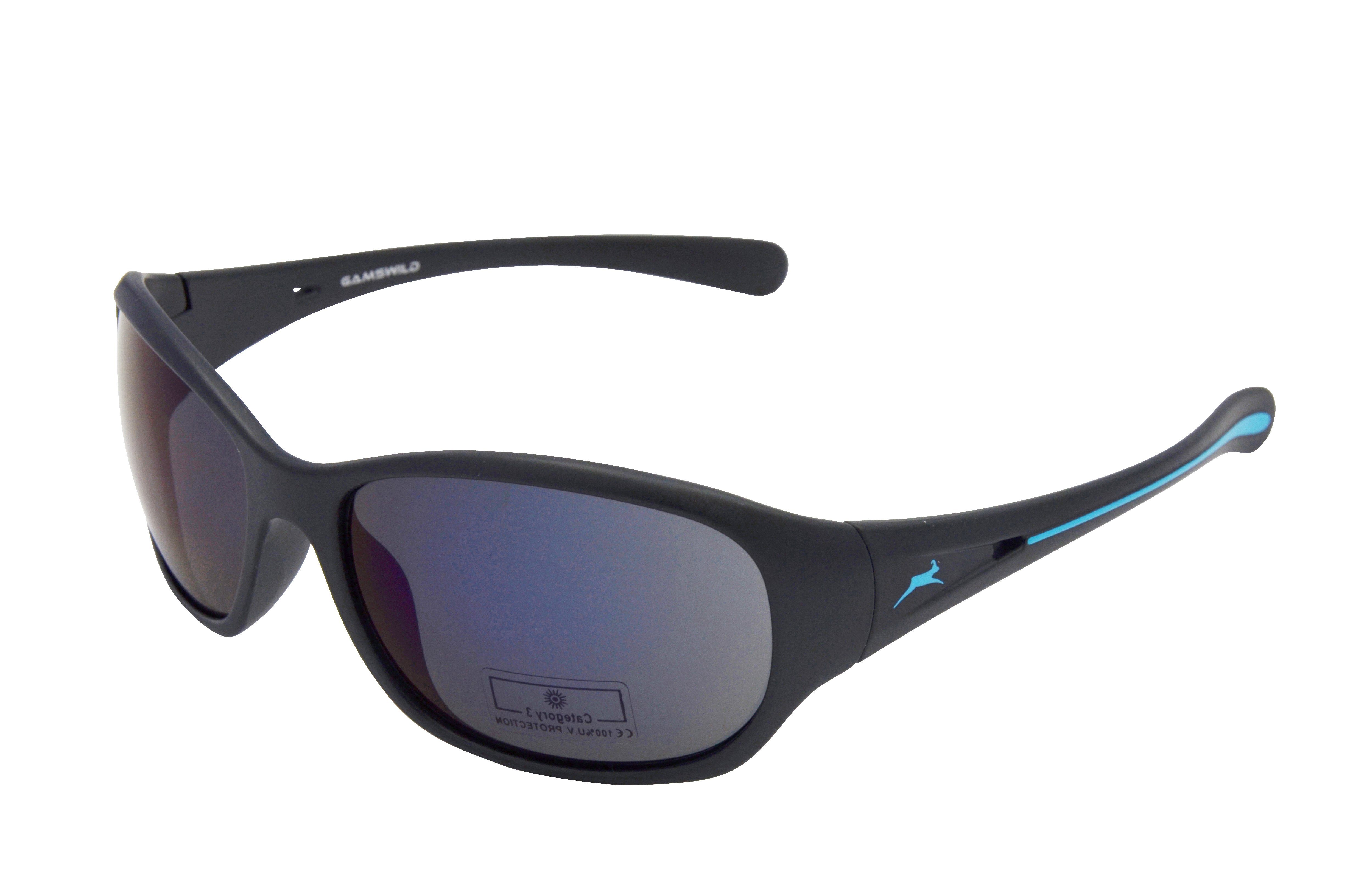 Gamswild Sonnenbrille WS2424 Damenbrille Sportbrille Skibrille Fahrradbrille, schwarz-pink, braun-grün, schwarz-blau schmal geschnittenes Damenmodell