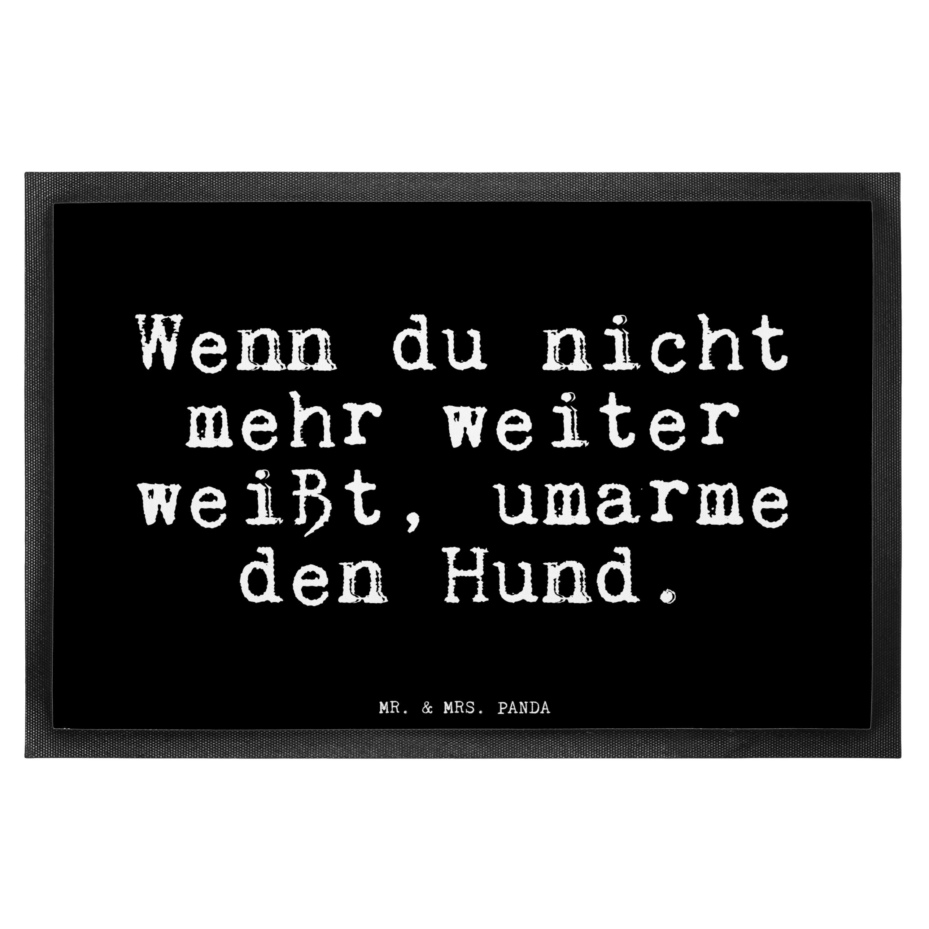 Mr. & Mrs. Panda Fußmatte Wenn du nicht mehr... Schwarz Geschenk
