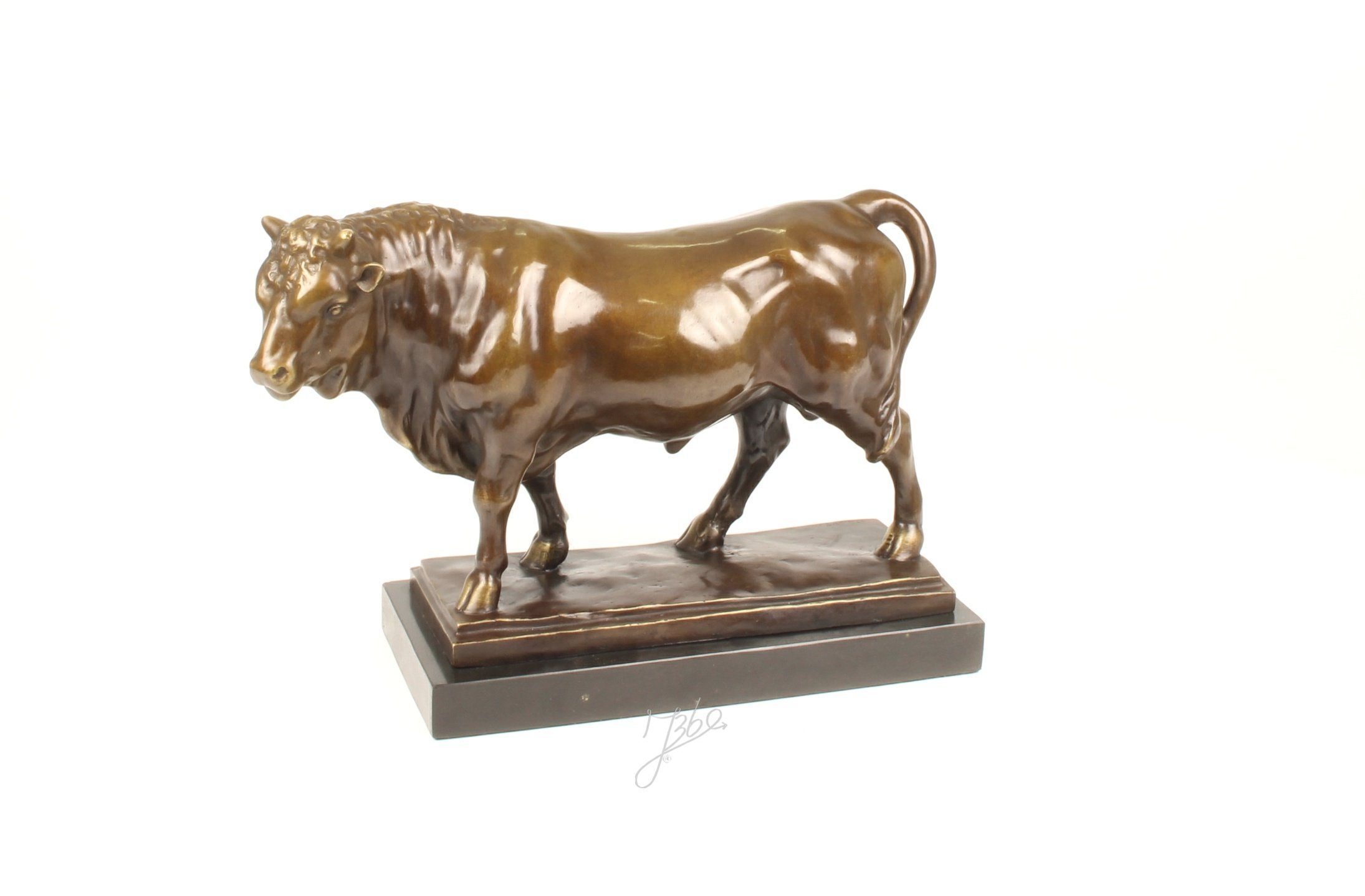 Stier Skulptur Dekoration Moritz Bronze Kunstwerk Skulptur Büffel, Statue Bronzefiguren Figur Bulle