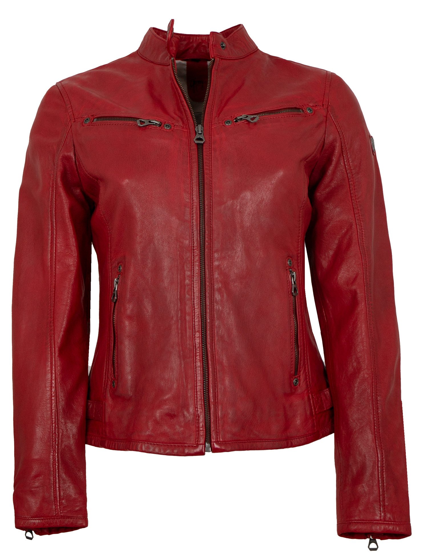 Gipsy Lederjacke GWDjura Gipsy - Damen Echtleder Lederjacke Lammnappa rot