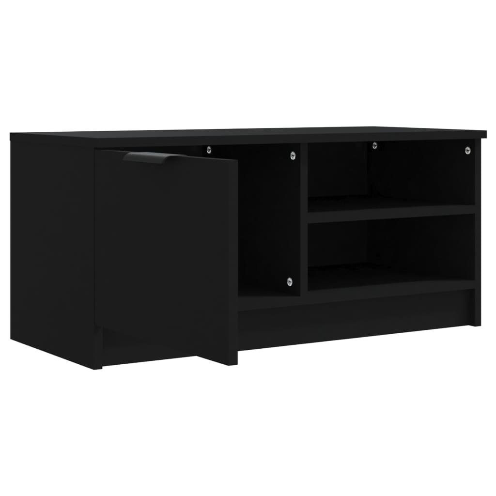 vidaXL TV-Schrank Holzwerkstoff Lowboard Schwarz cm TV-Schrank 80x35x36,5