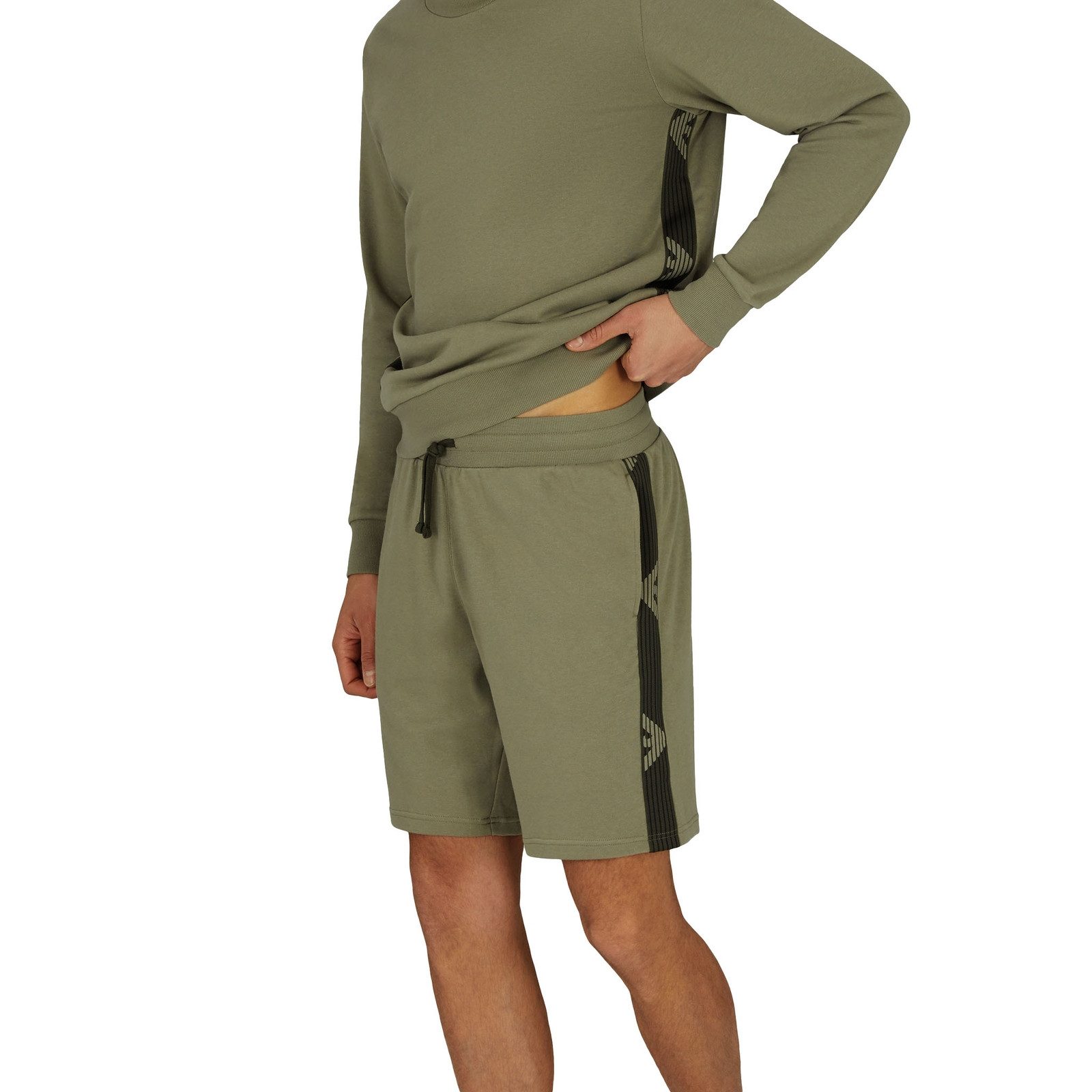 Emporio Armani Bermudas Bermuda Loungewear mit seitlichen Logostreifen günstig online kaufen