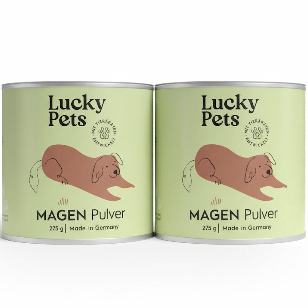 Lucky Pets Magenpulver für Hunde - mit Ulmenrinde, unterstützt Darmflora, Nahrungsergänzungsmittel für: Hunde