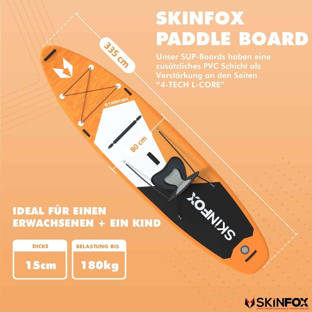 SUP-Board 335x80x15 Skinfox SKINFOX STARFISH Inflatable SUP - -