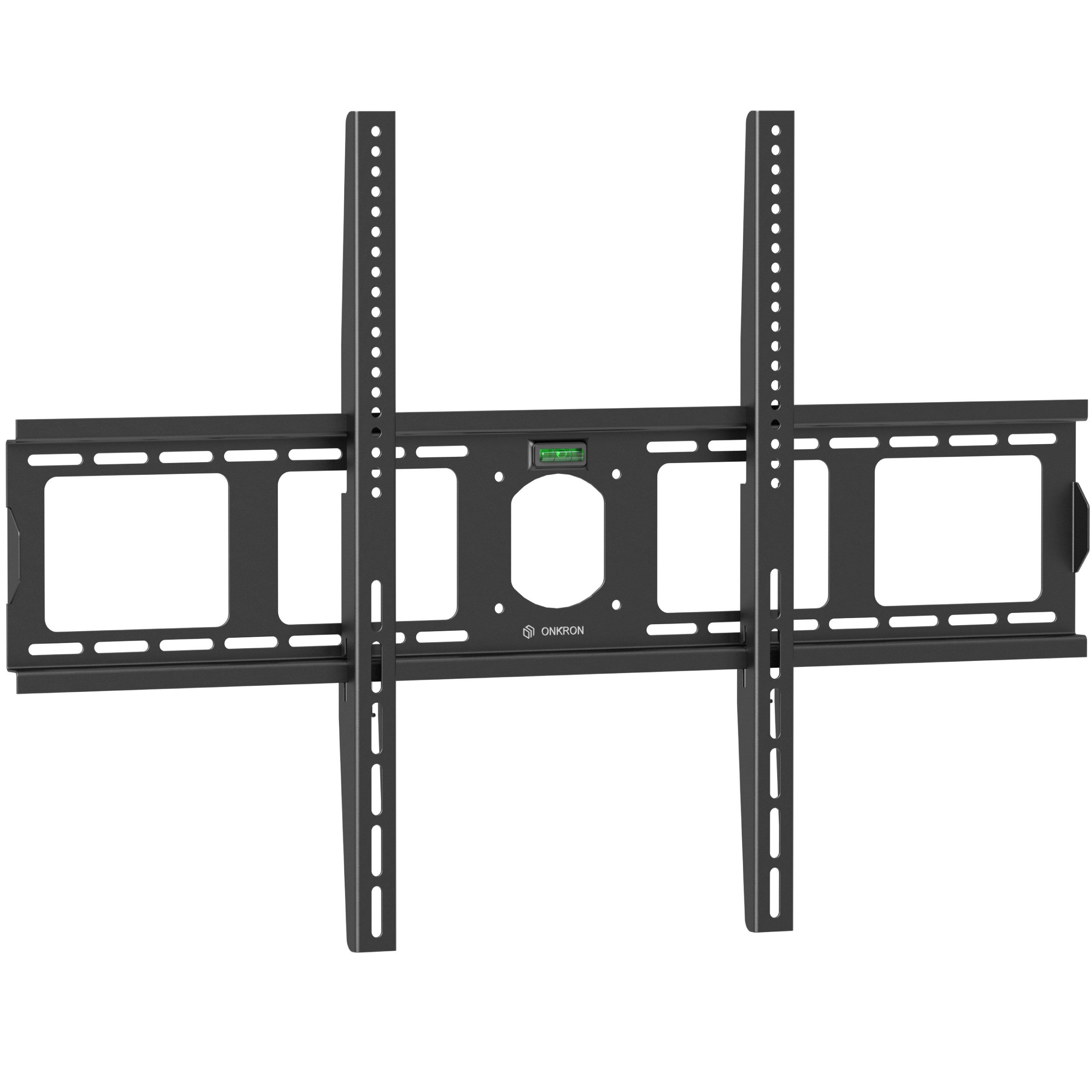 ONKRON TV-Wandhalterung 55-100 Zoll, bis 80 kg, VESA 75x75-800x600, UF4-B, (bis 100,00 Zoll, fest, flach, ultra slim, integrierte Wasserwaage)