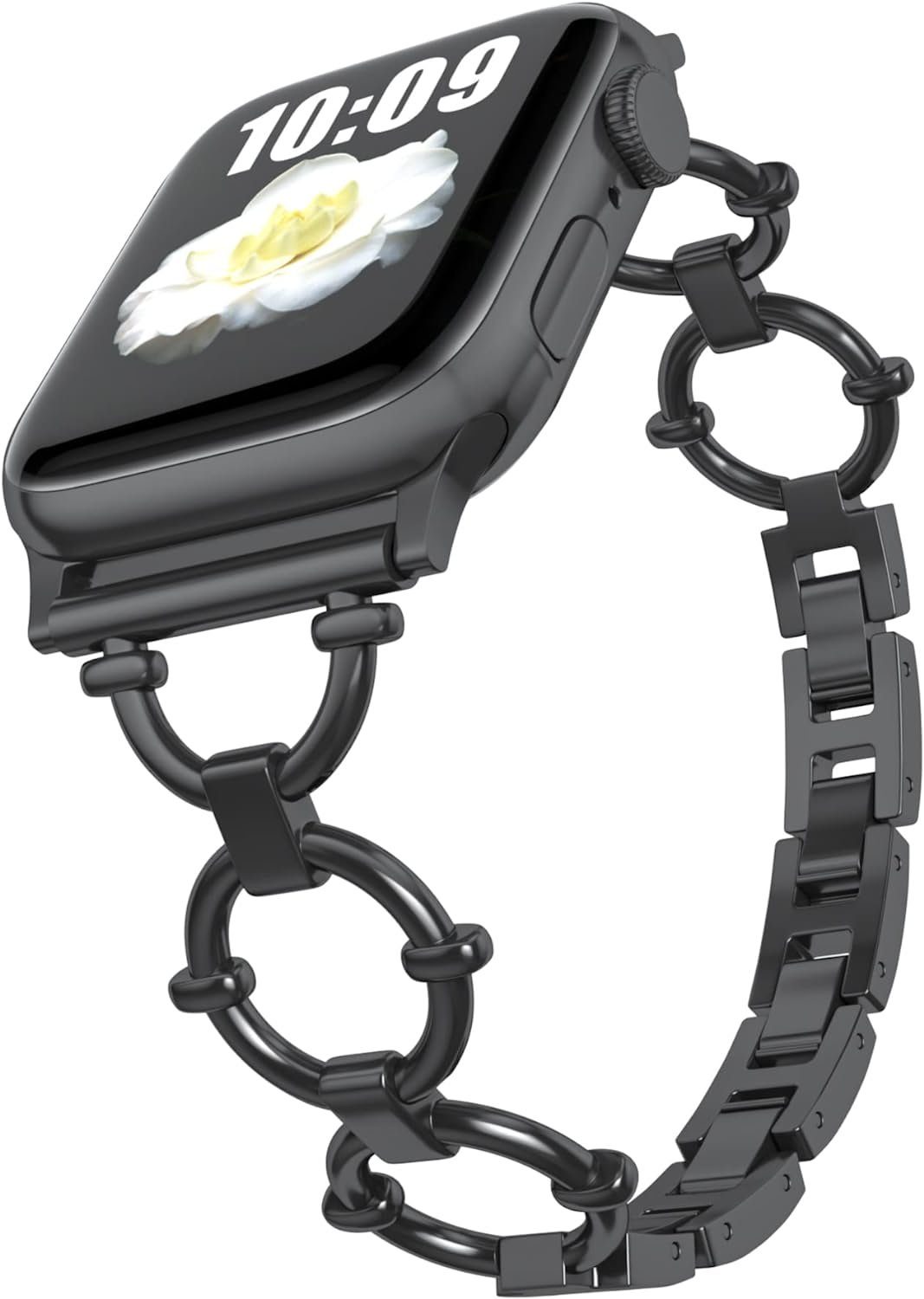 Mutoy Smartwatch-Armband Armbänder Kompatibel mit Apple Watch Armband 38/40/41/42/44/45mm, iWatch Series 8 7 6 5 4 3 2 1 SE Apple Watch Uhrenarmbänder Schwarz