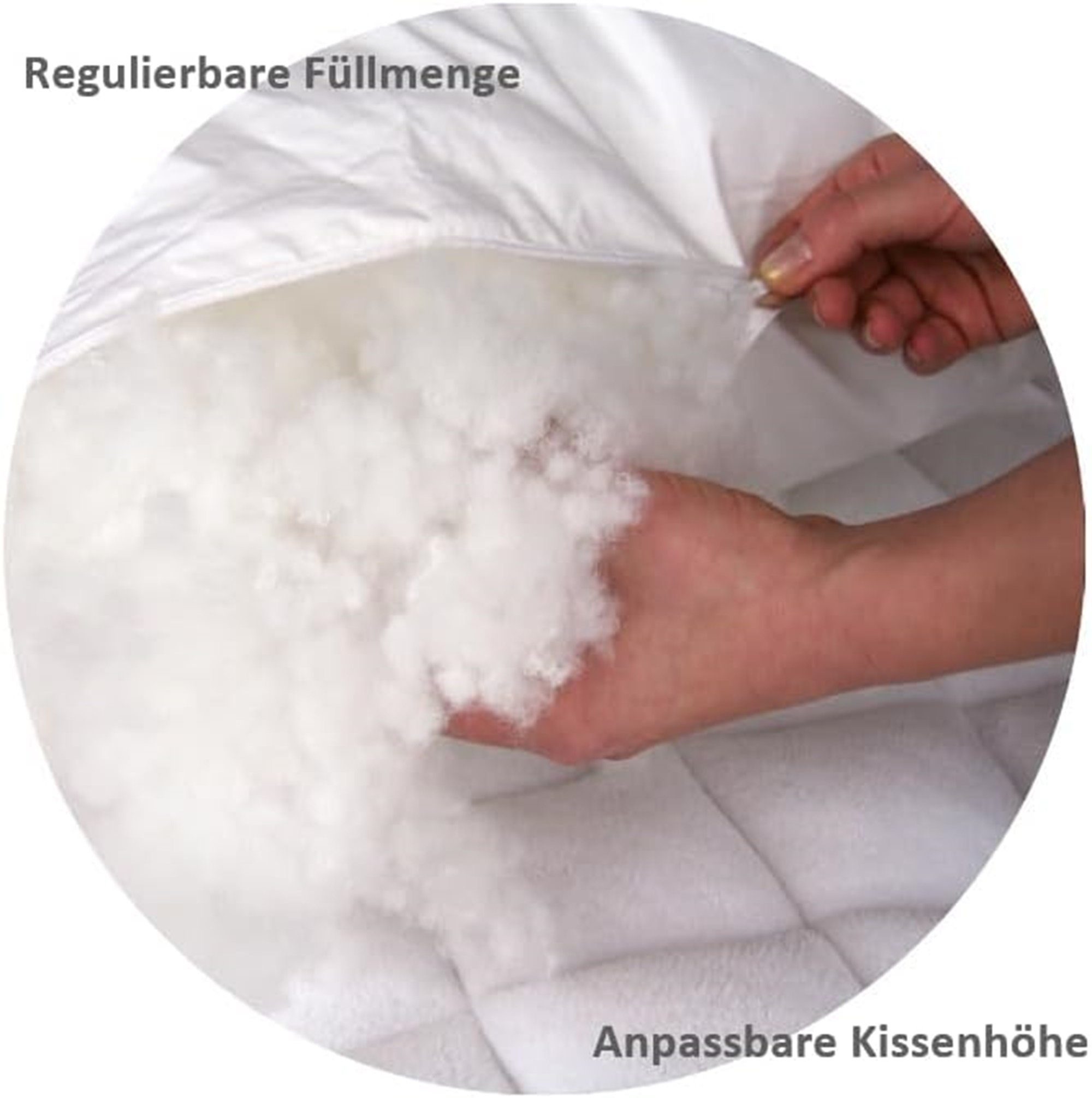 Brilliant Kopfkissen 2-er Set / antiallergisch/ gesteppt / Premium, Füllung: Kunstfaser, 2er-Set