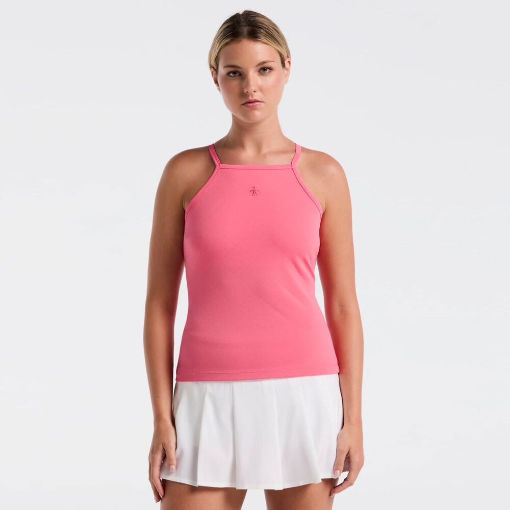 Original Penguin Tanktop Tn Grid Jacquard Tan