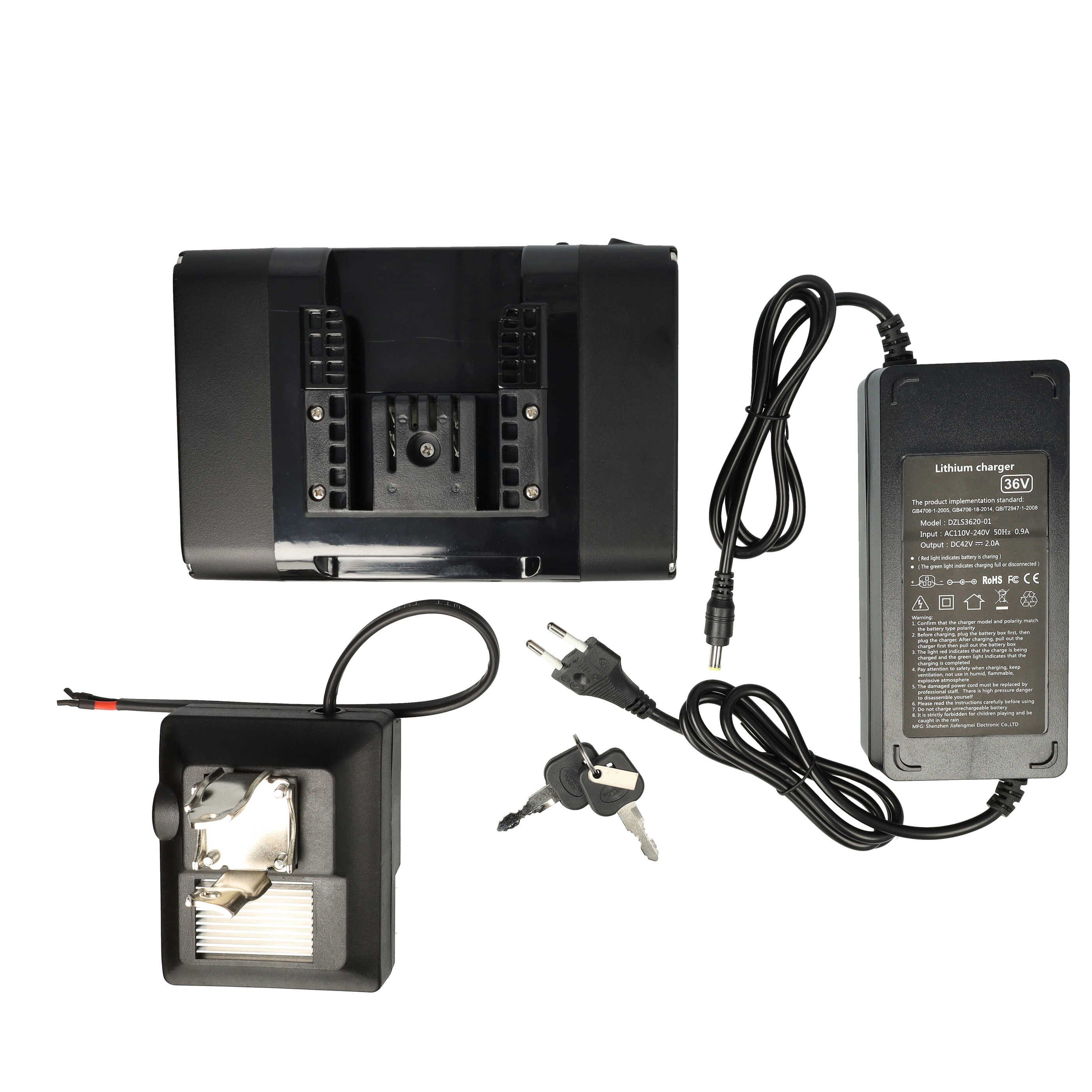 vhbw Akku passend für Ansmann Fahrrad / E-Bike (10 Ah, 36 V, Li-Ion, inkl. E-Bike Akku Akku Li-Ion 10000 mAh (36 V, 1 St), Leistungsfähiger Austausch-Akku für Pedelec, Elektrofahrrad, E-Bike