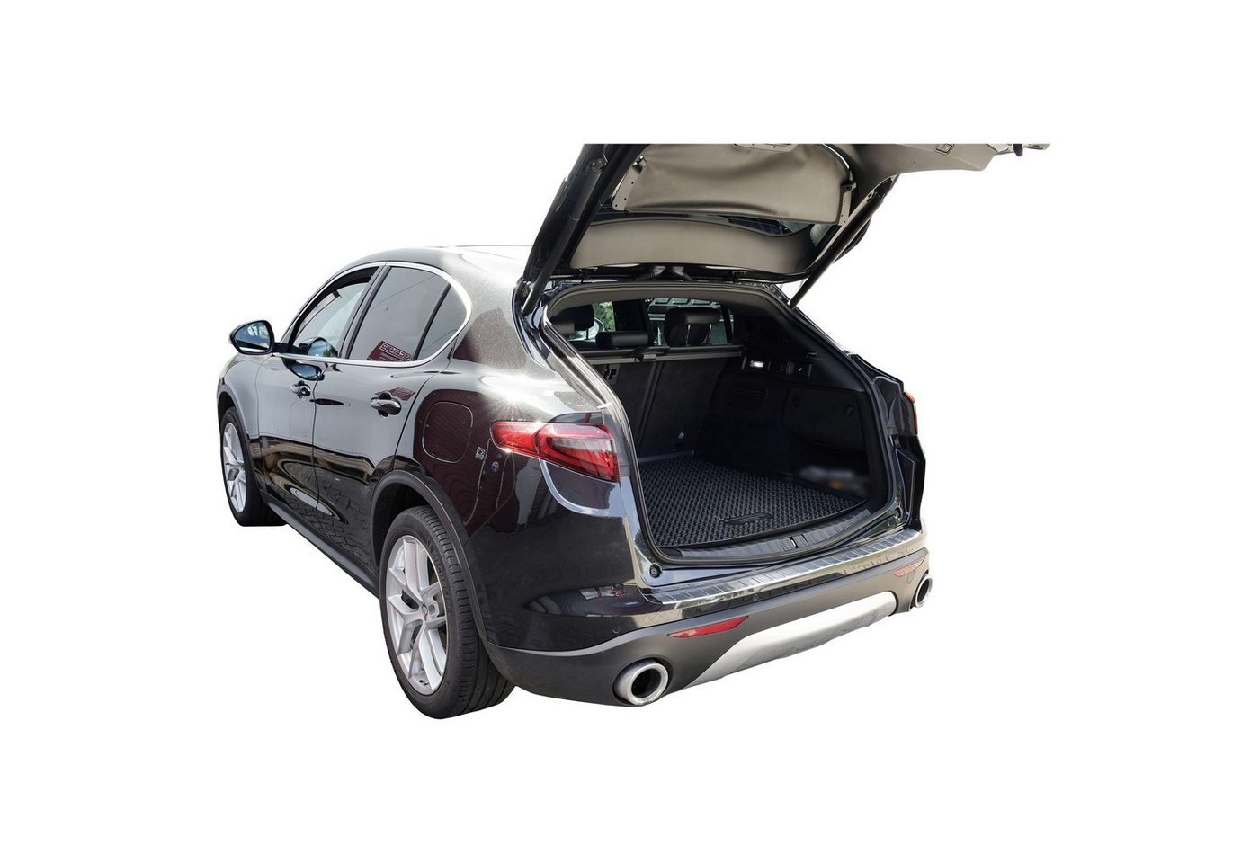 Thumbnail - RECAMBO Ladekantenschutz für Alfa Romeo Stelvio, BJ ab 2017> Stoßstangenschutz, V2A rostfrei, Exklusive Optik, praktisch...