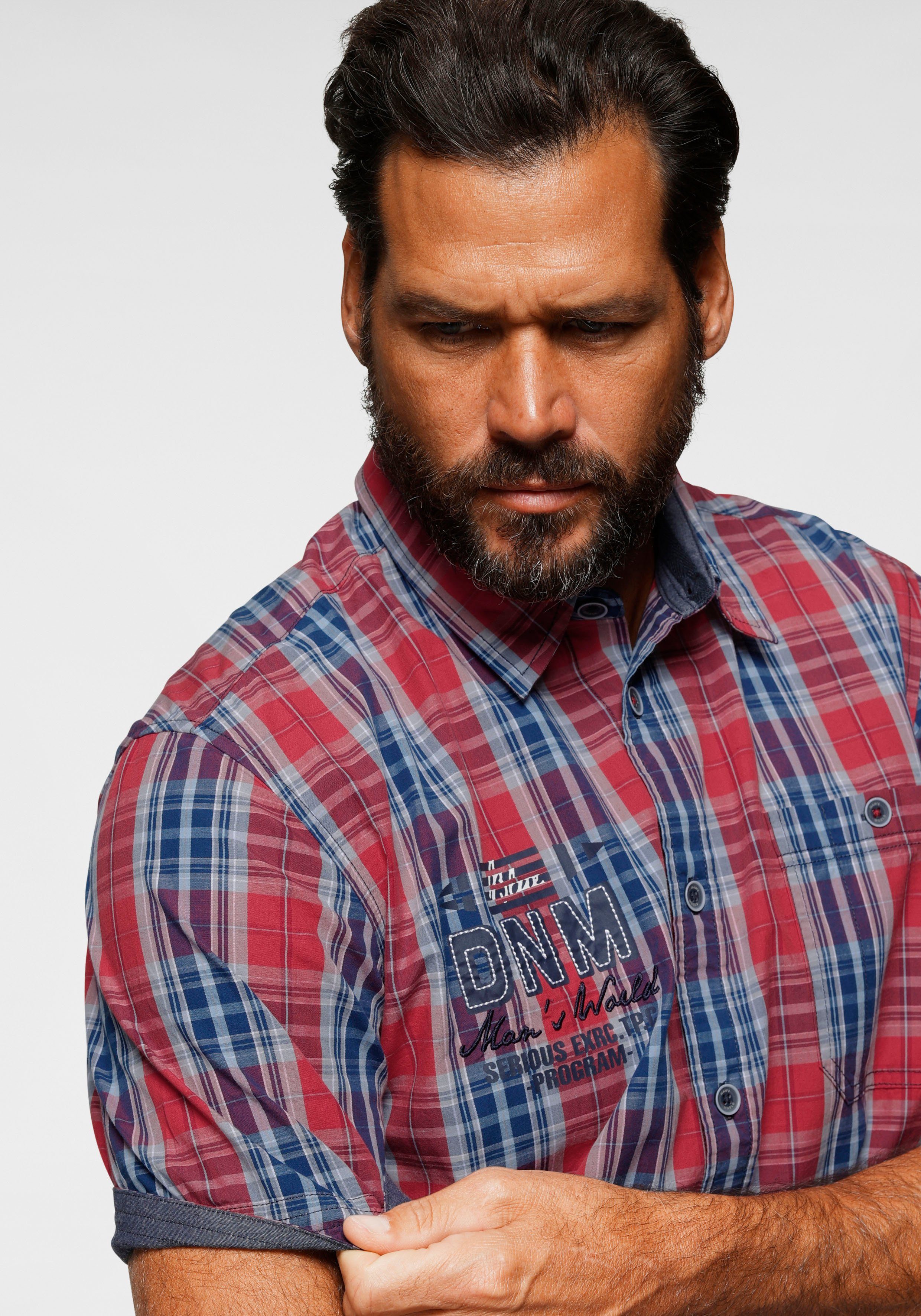 Man's World Kurzarmhemd mit Print und günstig online kaufen