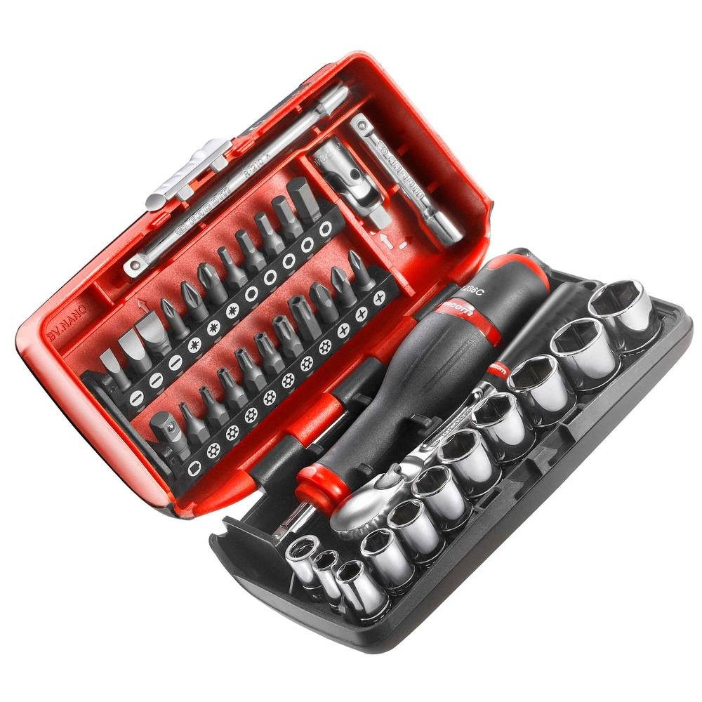 Facom Steckschlüssel Steckschlüssel-Satz 1/4″, 6kt. 38-tlg