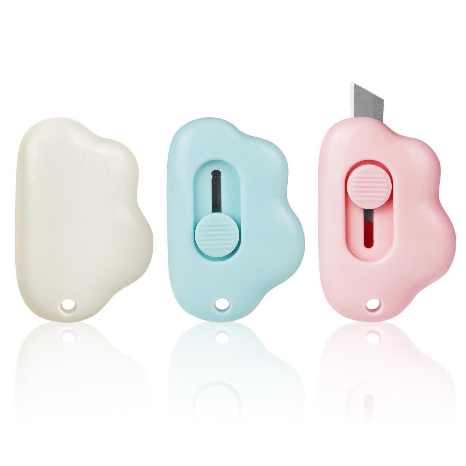 LuxusKollektion Cuttermesser Mini Box Cutter einziehbar 3er-Set