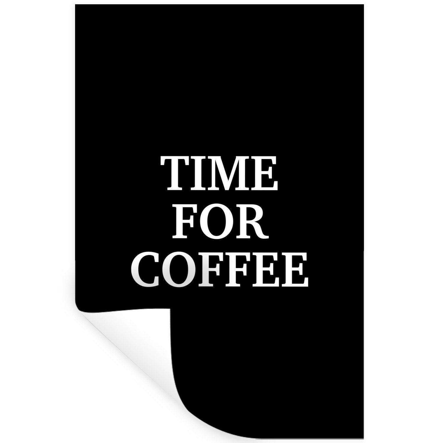 MuchoWow Wandsticker Zitate - Briefe - Kaffee - Schwarz (1 St), Wanddeko, Aufkleber, Wandtattoo, 80x120 cm