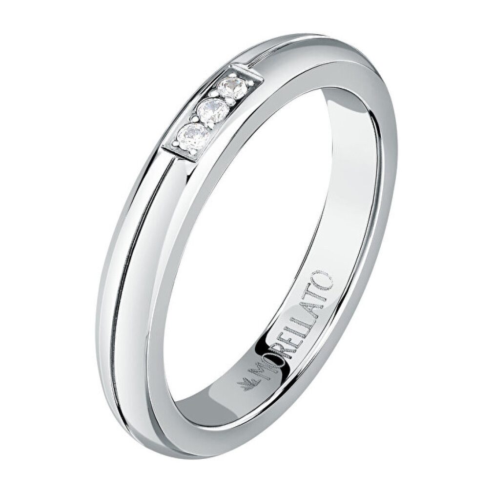 MORELLATO Fingerring Dezenter Stahlring mit Kristallen Love Rings SNA48 - Kreislauf: 58 mm