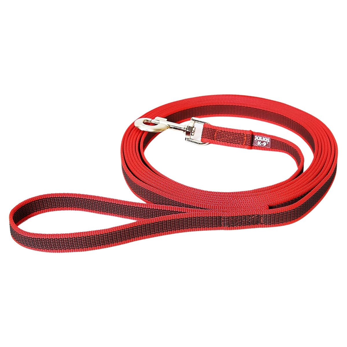 Julius-K9 Hundeleine Leine Super Grip mit Handschlaufe rot