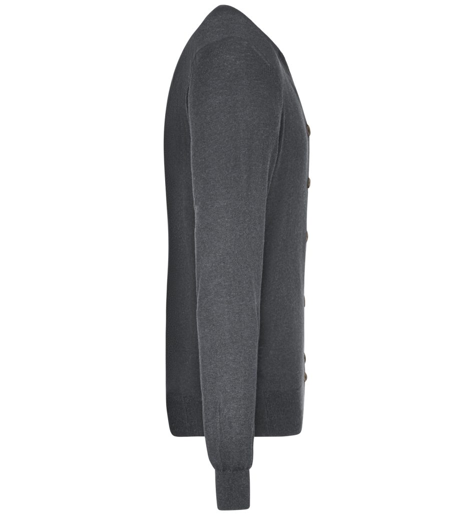 James & Nicholson Cardigan Klassische Herren Strickjacke Men's Cardigan JN668 mit Seide- und Kaschmir-Anteil – Bild 4 von 5