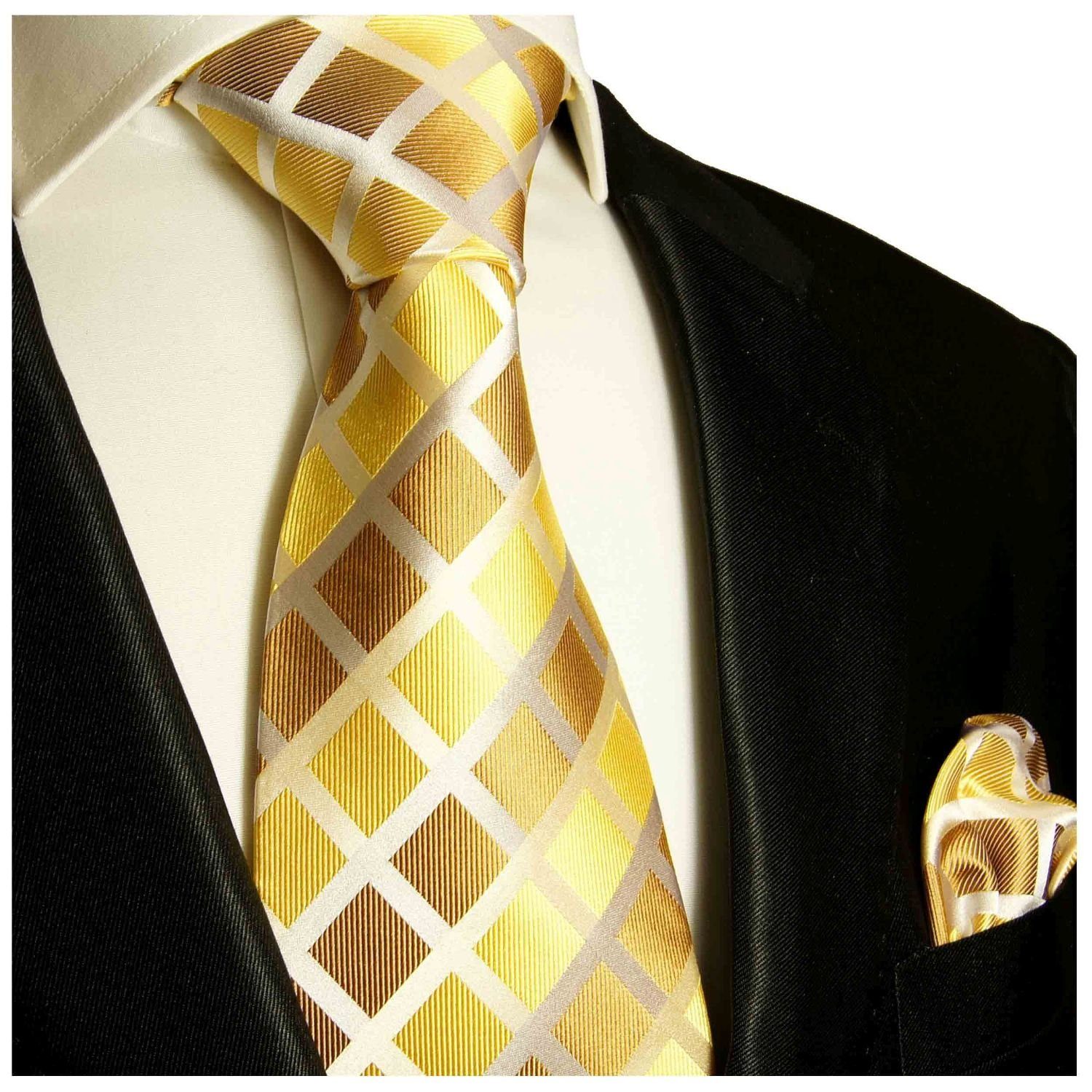 CRIXUS schmale Krawatte Orange Edel Satin Tuch 31x31 cm Anzug Smoking 